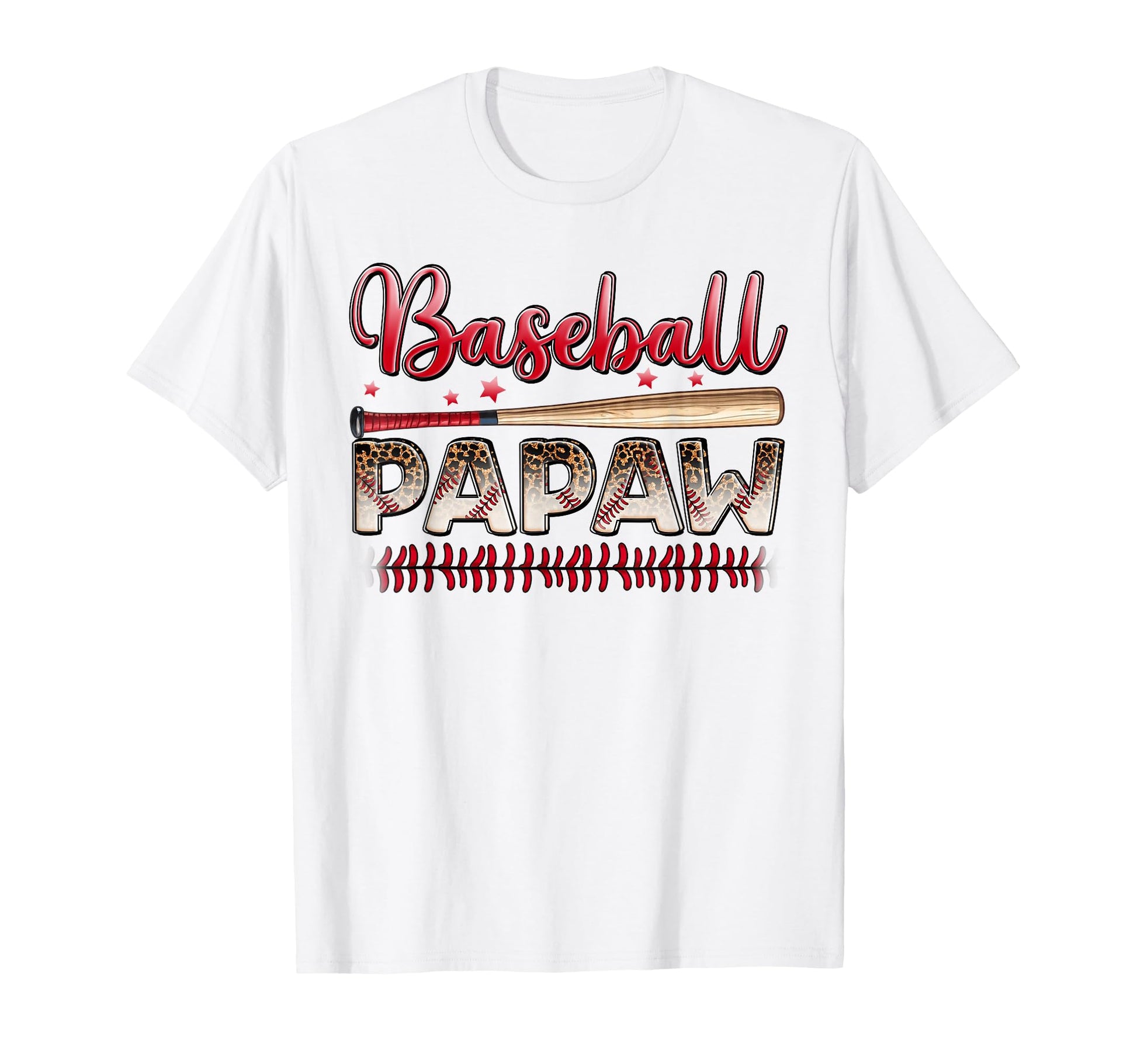 Baseball Papaw Funny Leopard Baseball T-Shirt - Custom Art Print Men Women - T-Shirt, Sweatshirt, Hoodie