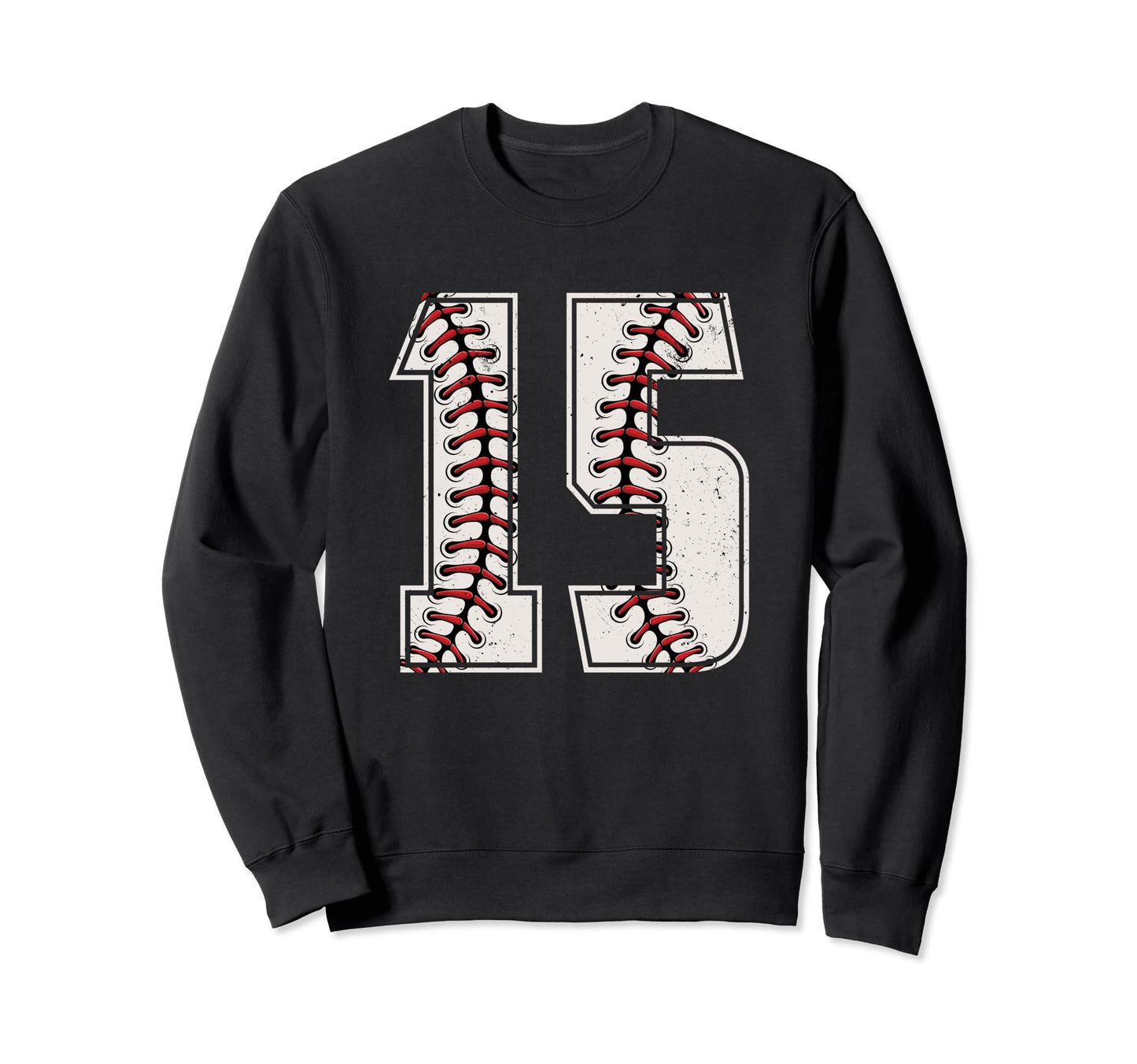 Baseball Player Number 15 Fifteen Sweatshirt - Custom Art Print for Adults - T-Shirt, Sweatshirt, Hoodie