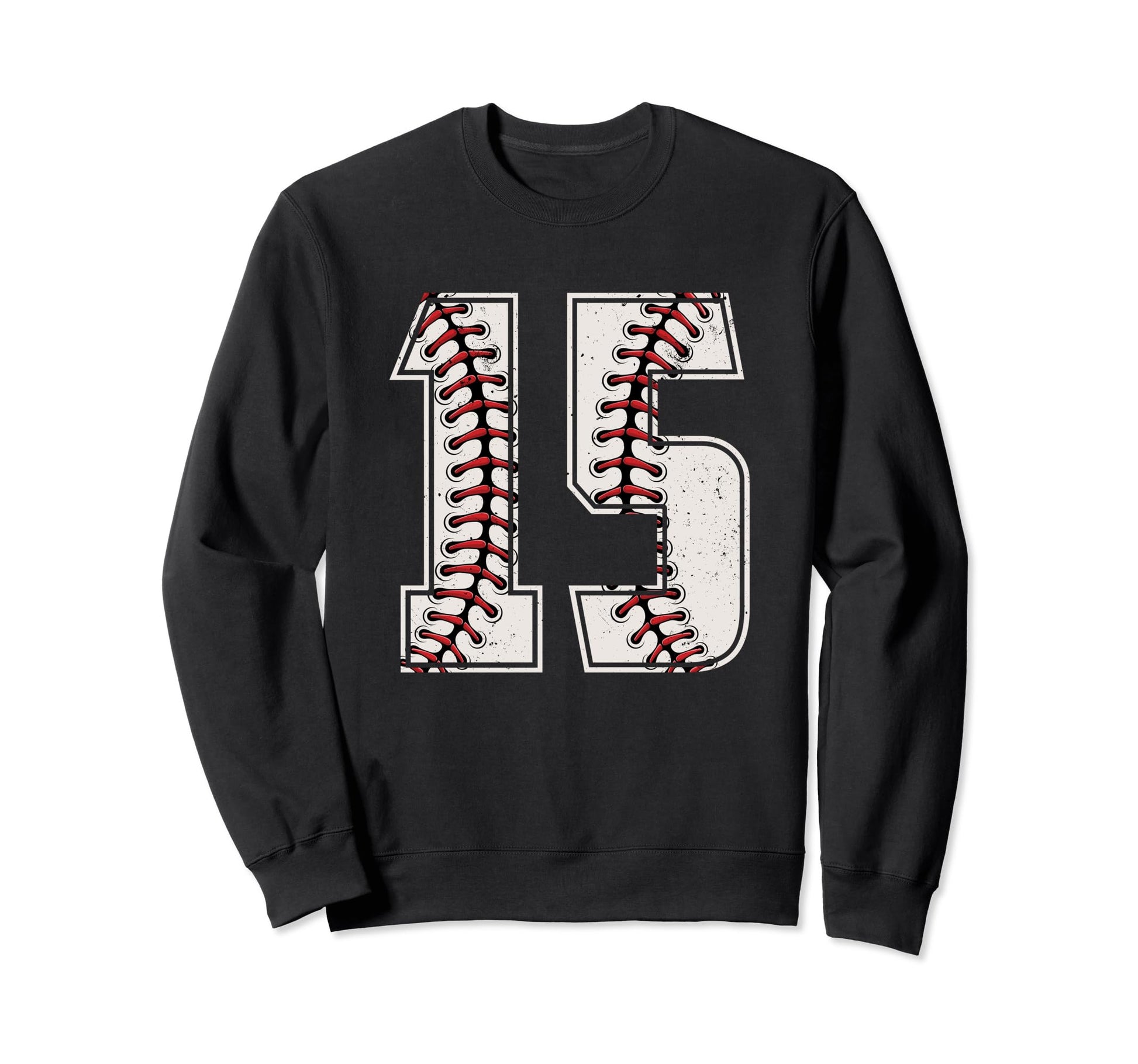 Baseball Player Number 15 Fifteen Sweatshirt - Custom Art Print for Adults - T-Shirt, Sweatshirt, Hoodie