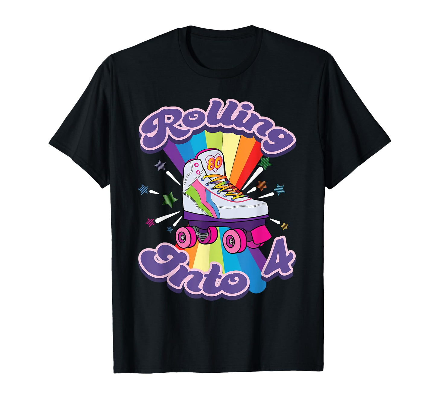 Roller Skating 4 Years Old 4Th Birthday T-Shirt - Streetwear Style Unisex - T-Shirt, Sweatshirt, Hoodie