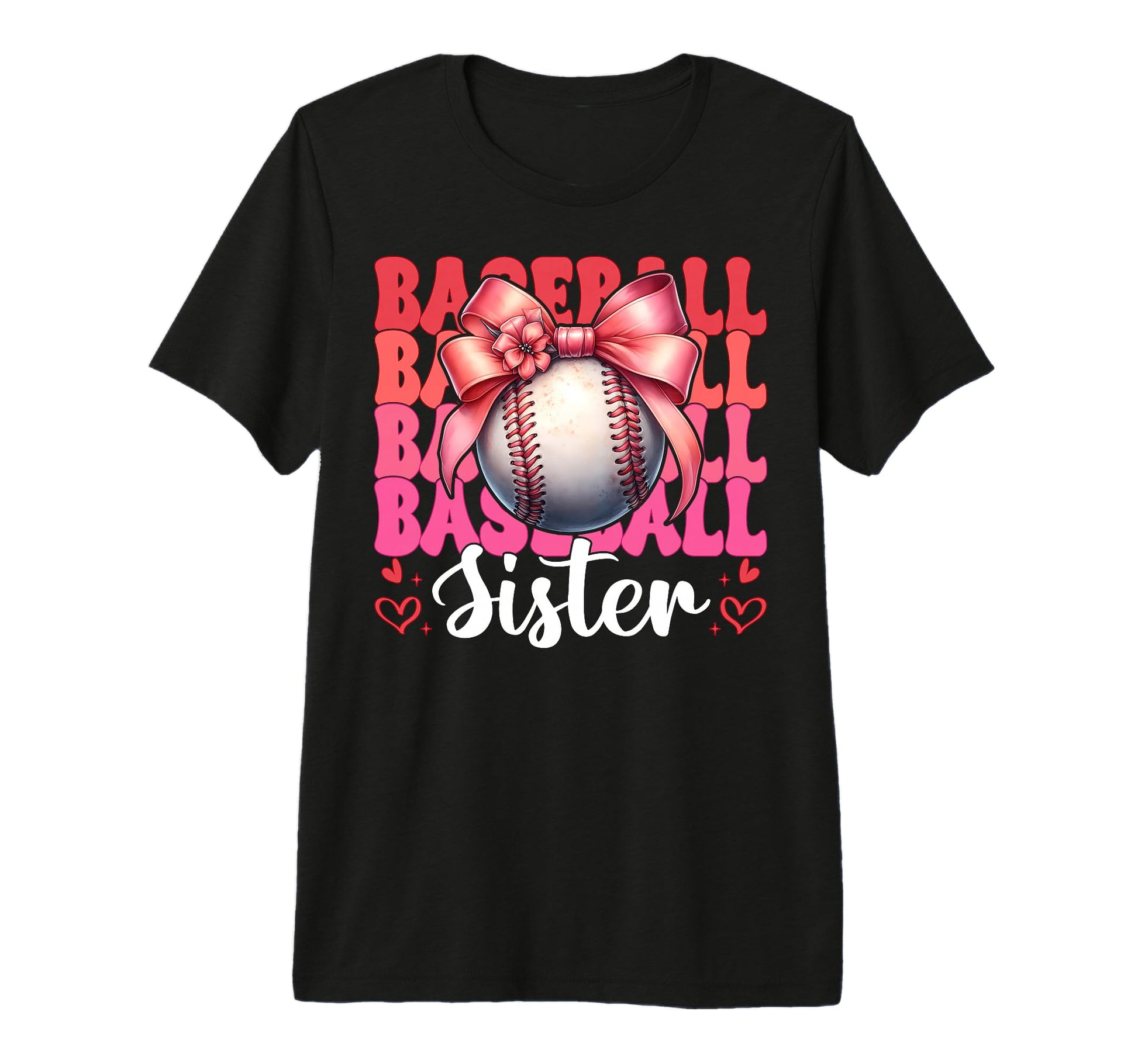 Baseball Sister Baseball Coquette T-Shirt - Aesthetic Graphic Men Women - T-Shirt, Sweatshirt, Hoodie