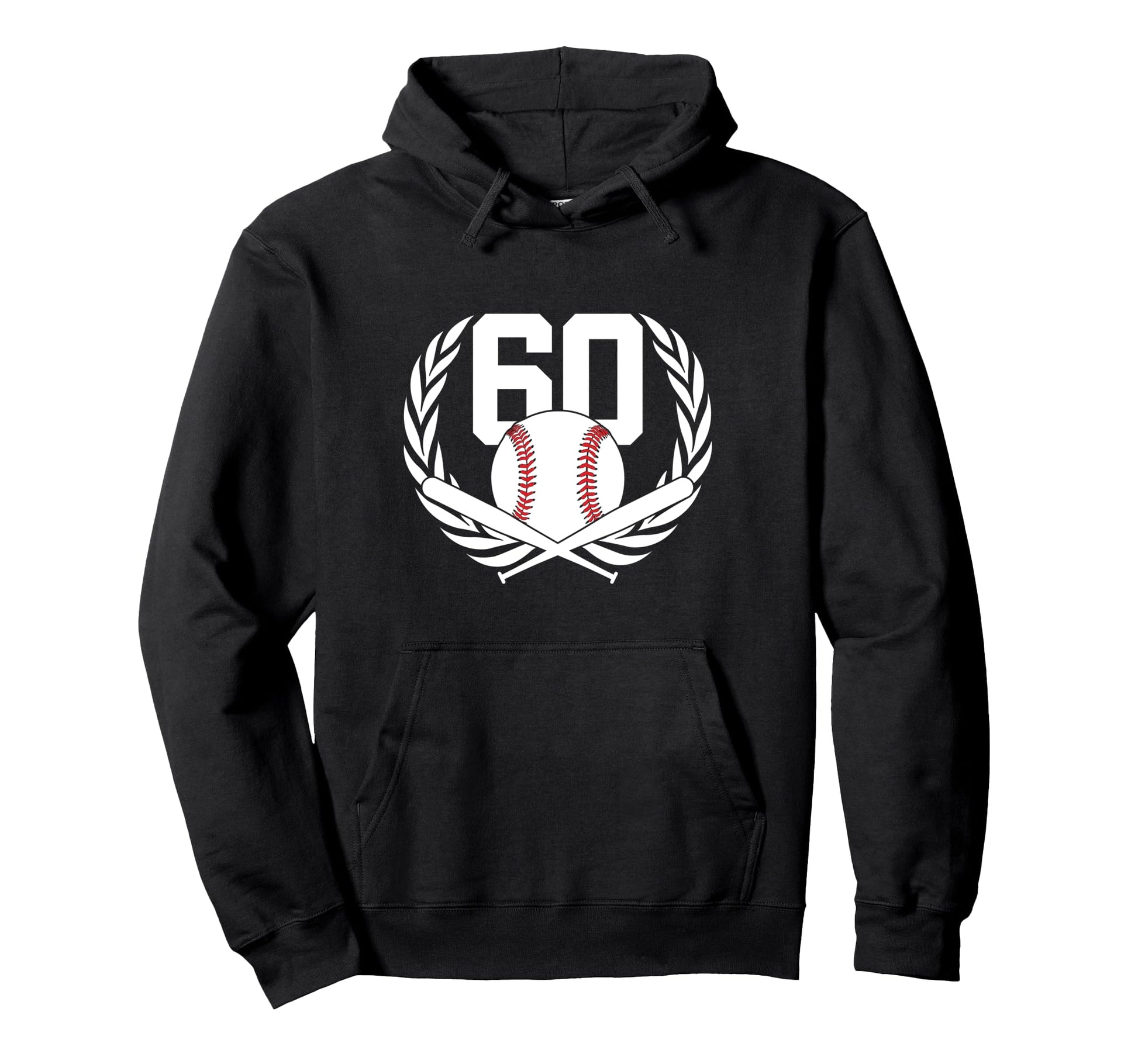 60 Years Number 60 Baseball 60Th Hoodie - Casual Everyday Wear Unisex - T-Shirt, Sweatshirt, Hoodie