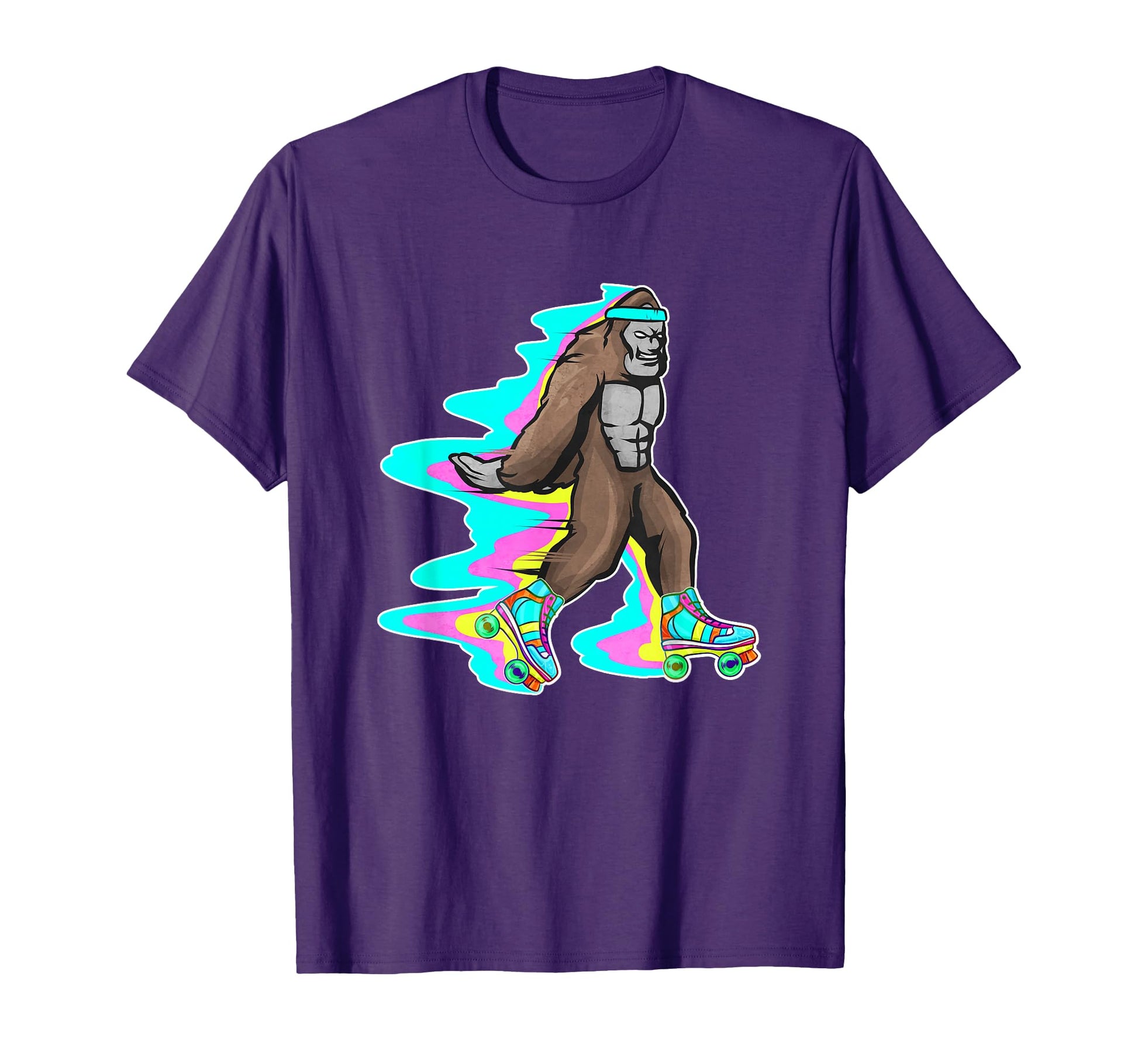 Funny Bigfoot Roller Skates Roller T-Shirt - Aesthetic Graphic for Adults - T-Shirt, Sweatshirt, Hoodie