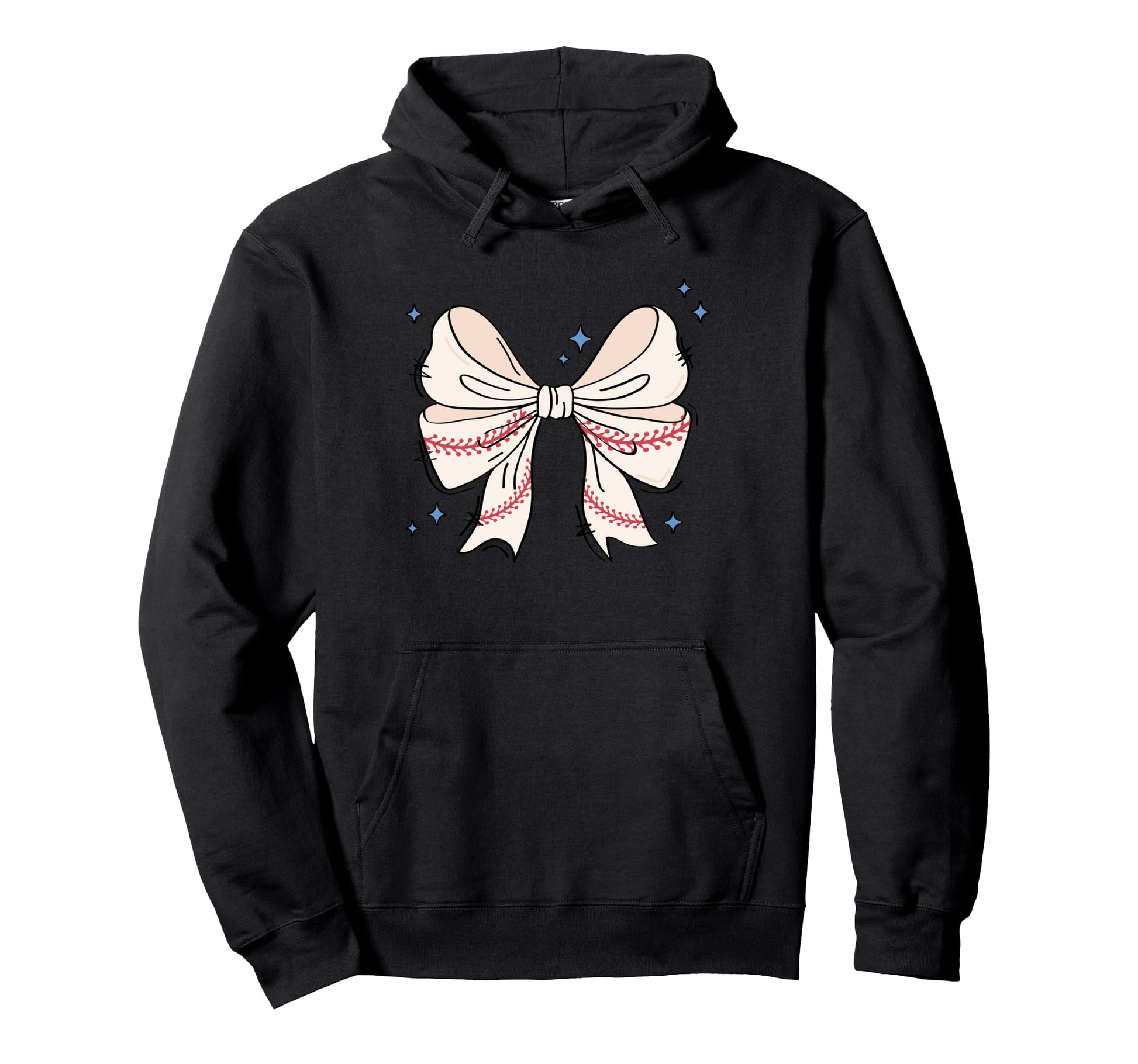 Bow Coquette Ribbon American Baseball Hoodie - Aesthetic Graphic Men Women - T-Shirt, Sweatshirt, Hoodie