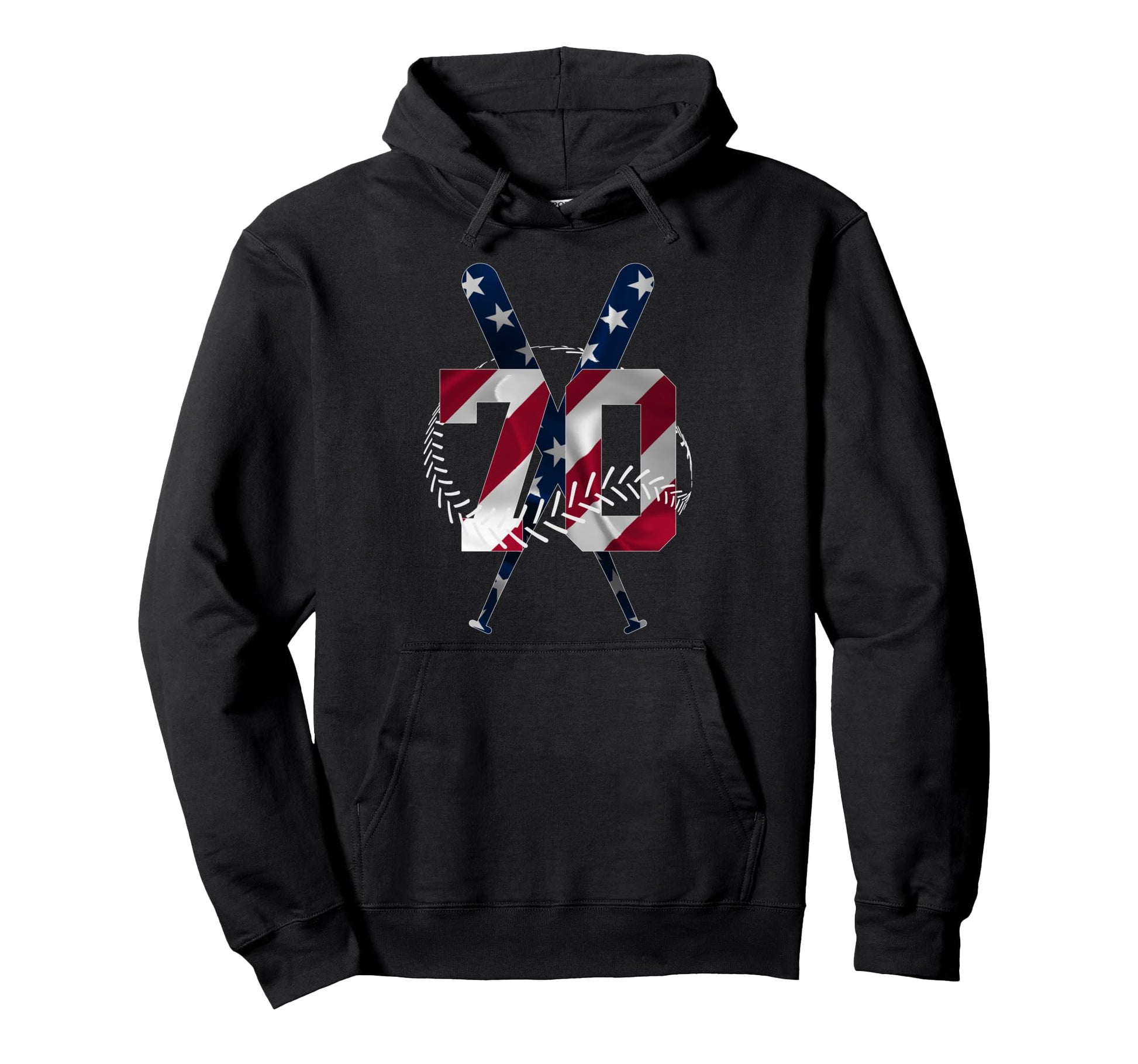 Number 70 Years Baseball 70Th Birthday Hoodie - Unique Graphic Unisex - T-Shirt, Sweatshirt, Hoodie