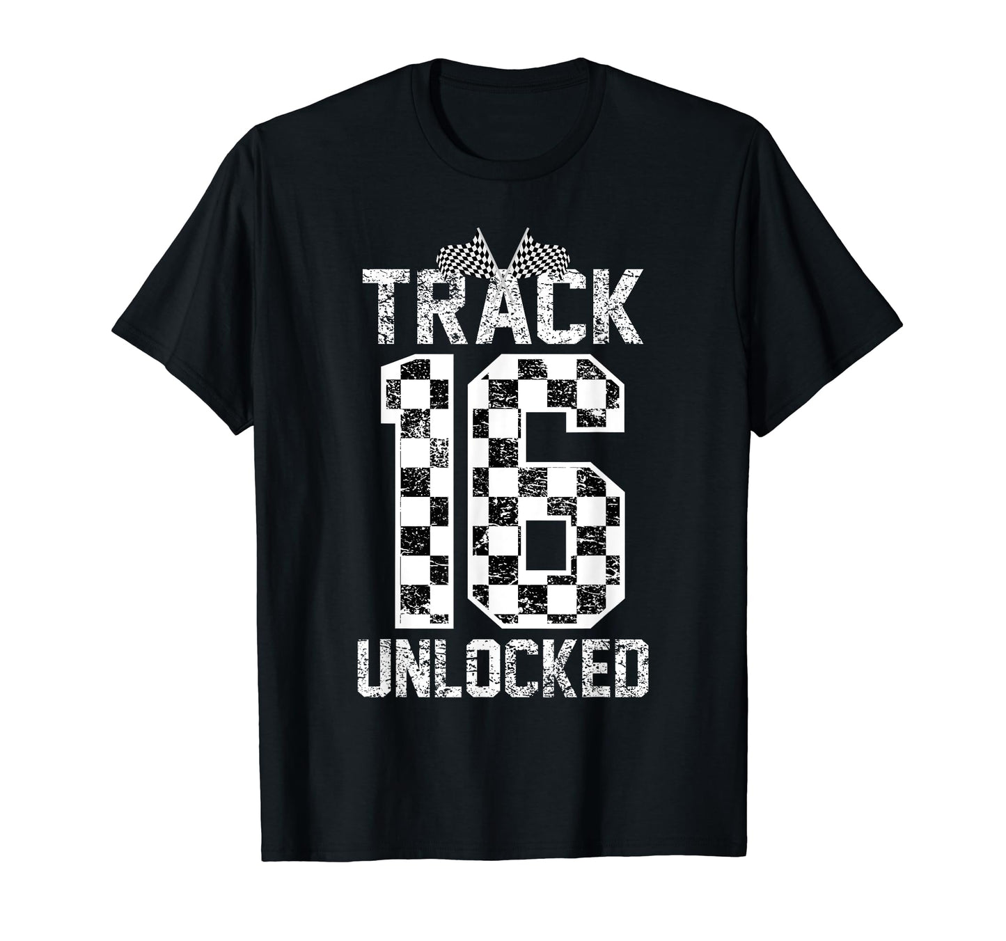Funny 16 Sixteenth Car Race 16Th Birthday T-Shirt - Graphic Print Unisex - T-Shirt, Sweatshirt, Hoodie