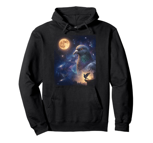 90S Pigeon Cooing Moon Y2K Aesthetic Hoodie - Trendy Graphic Unisex - T-Shirt, Sweatshirt, Hoodie