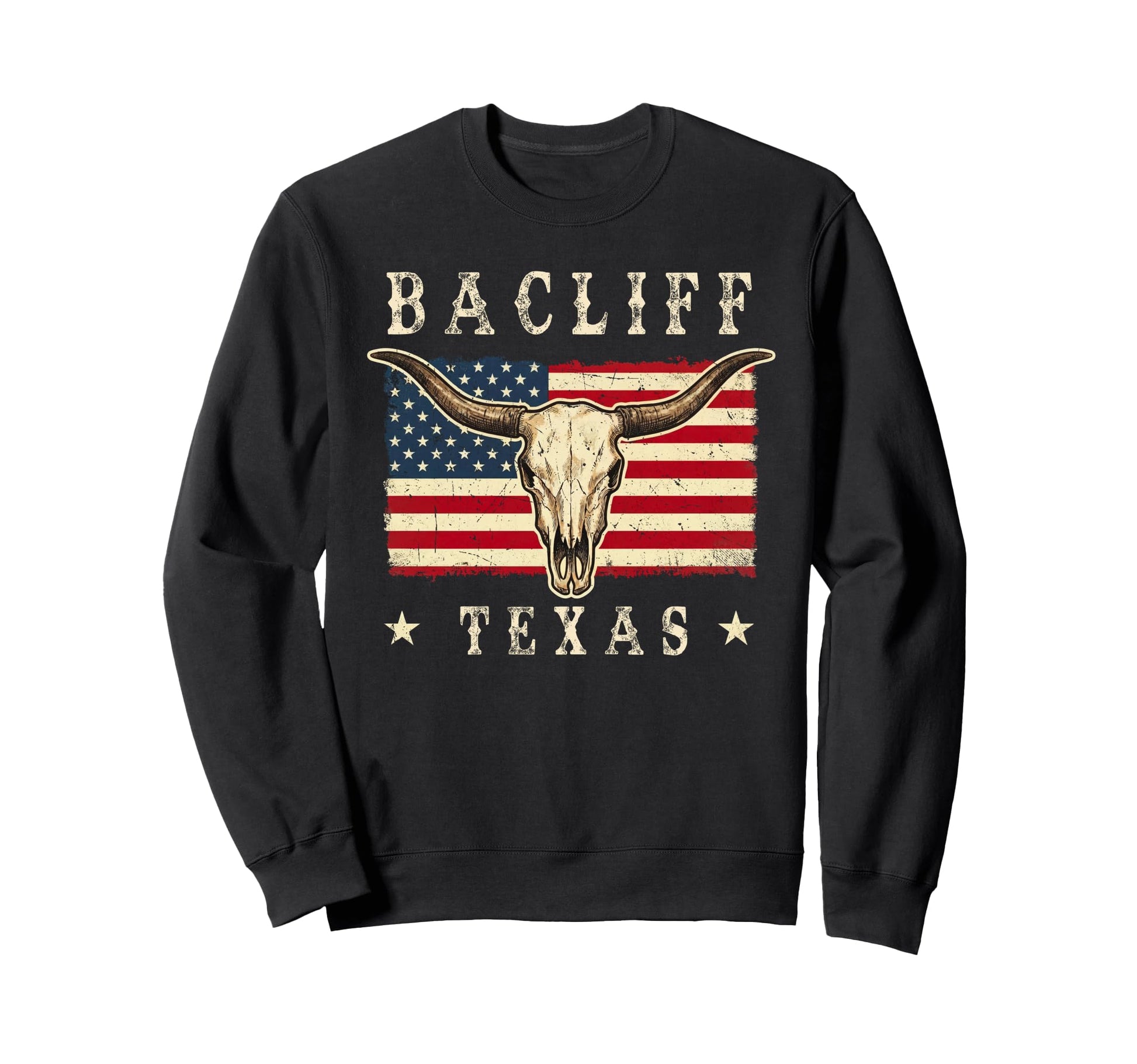Bacliff Texas Western Patriotic Sweatshirt - Fun Novelty Design Unisex - T-Shirt, Sweatshirt, Hoodie
