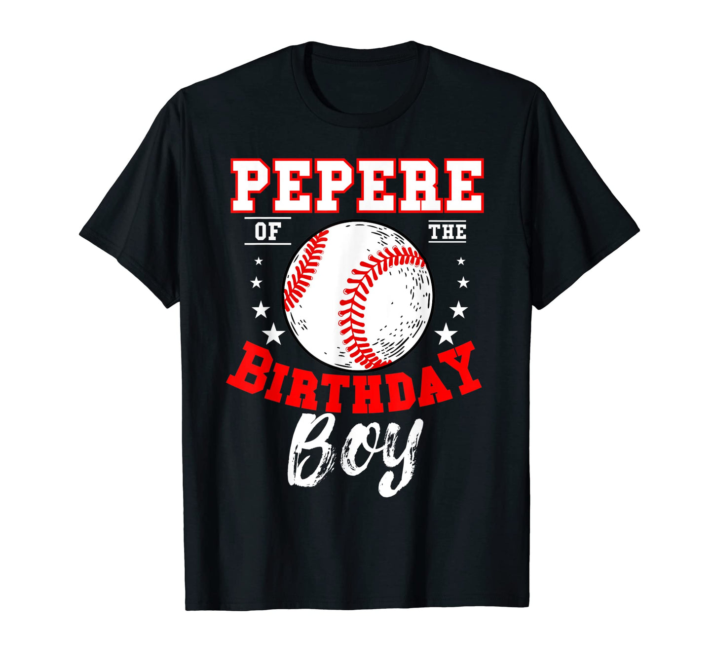 Pepere Birthday Baseball Theme Bday T-Shirt - Custom Art Print for Adults - T-Shirt, Sweatshirt, Hoodie