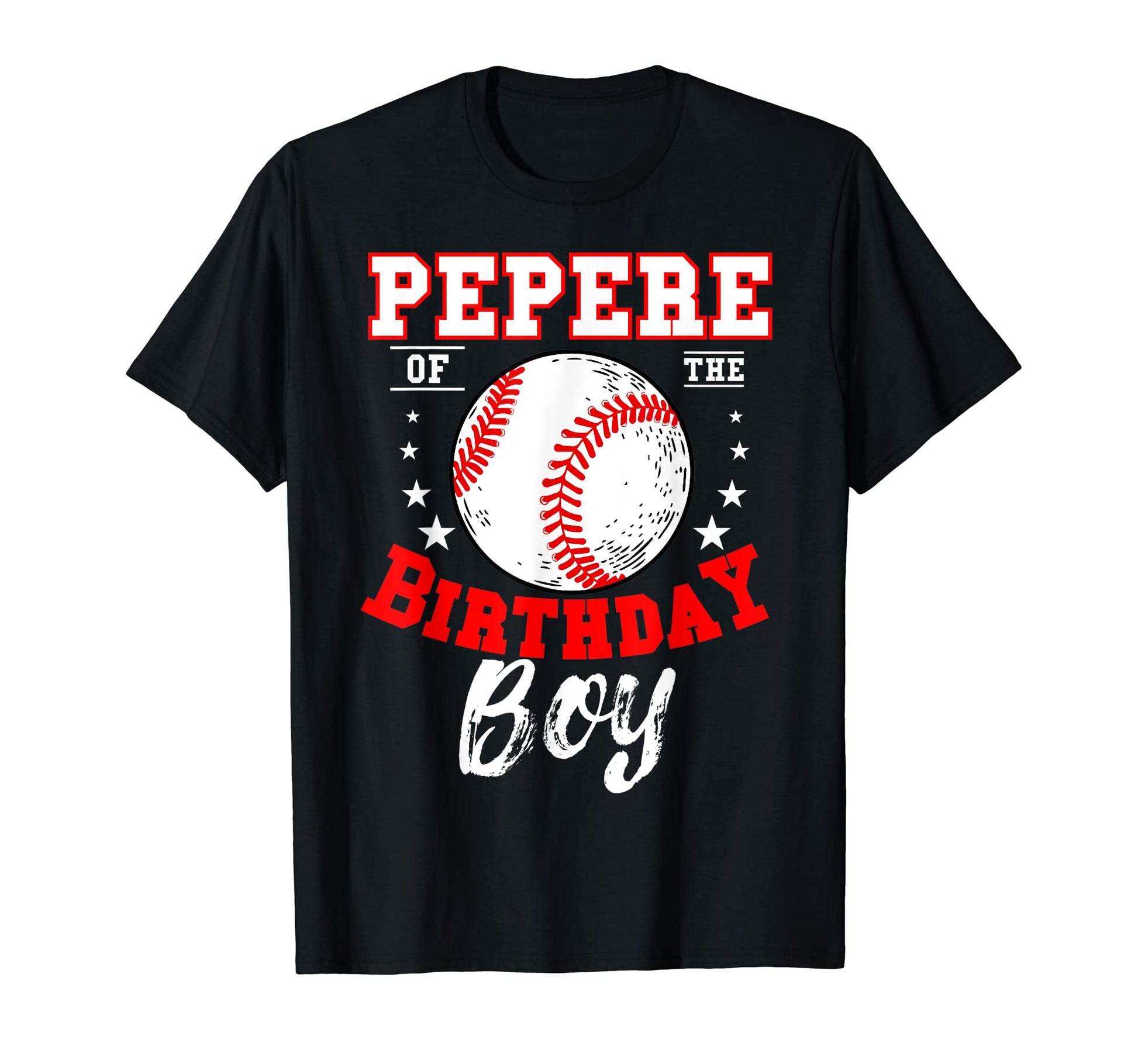Pepere Birthday Baseball Theme Bday T-Shirt - Custom Art Print for Adults - T-Shirt, Sweatshirt, Hoodie