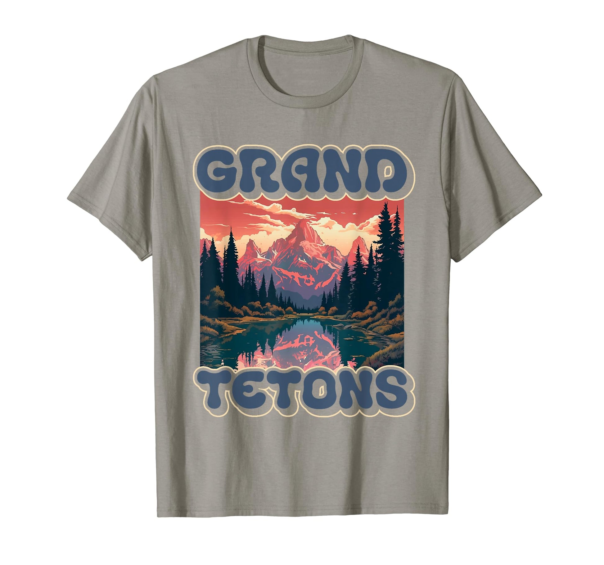 Grand Teton National Park Eighties Vibe T-Shirt - Novelty Apparel Unisex - T-Shirt, Sweatshirt, Hoodie