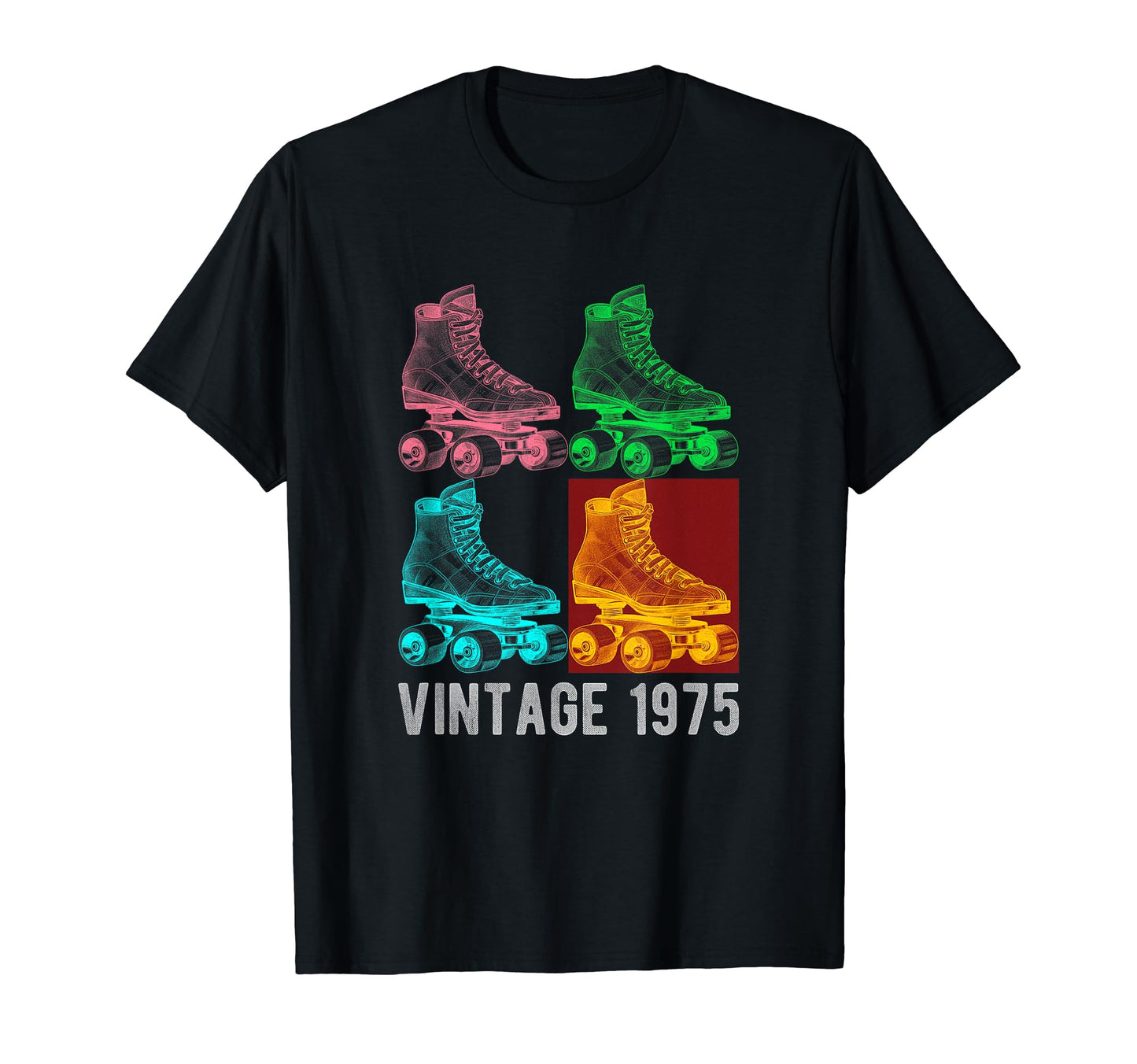 1975 Skater Roller Skating Skate T-Shirt - Aesthetic Graphic for Adults - T-Shirt, Sweatshirt, Hoodie