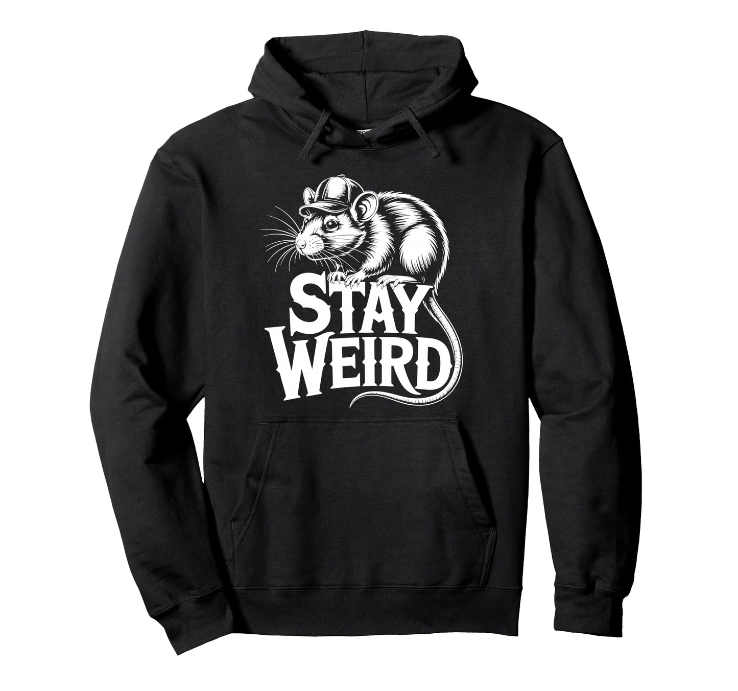 Rat Baseball Cap Hoodie - Streetwear Style for Adults - T-Shirt, Sweatshirt, Hoodie