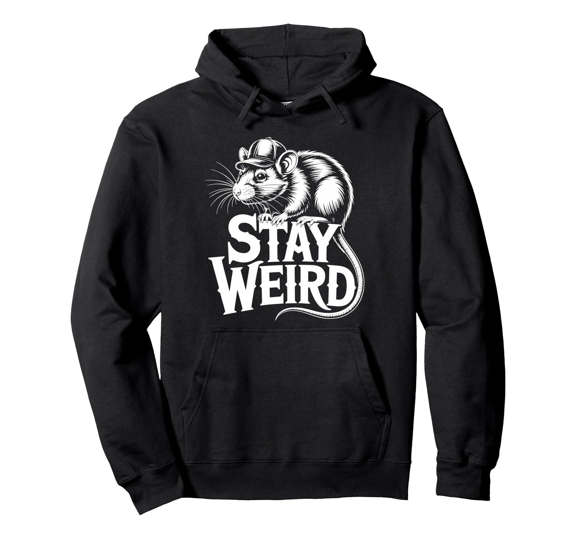 Rat Baseball Cap Hoodie - Streetwear Style for Adults - T-Shirt, Sweatshirt, Hoodie