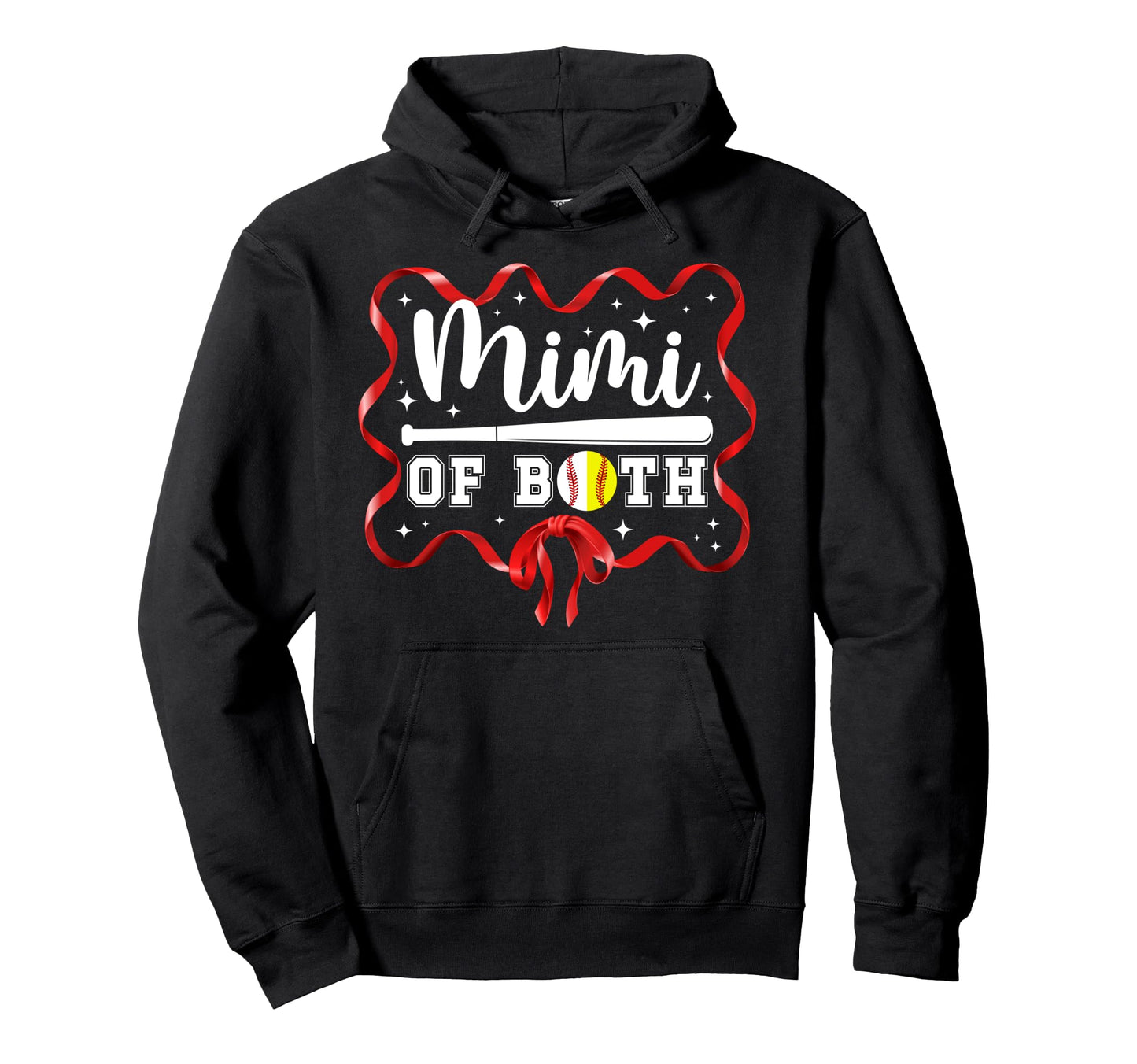 Mimi Both Coquette Baseball Softball Hoodie - Unique Graphic for Adults - T-Shirt, Sweatshirt, Hoodie
