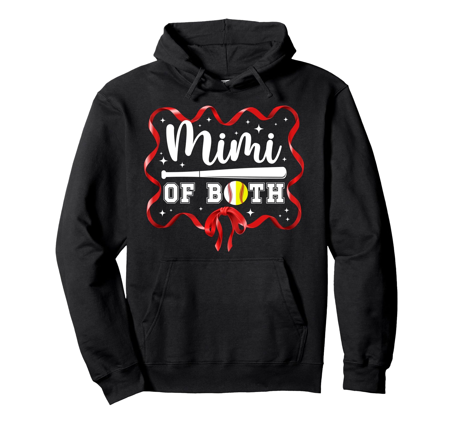 Mimi Both Coquette Baseball Softball Hoodie - Unique Graphic for Adults - T-Shirt, Sweatshirt, Hoodie