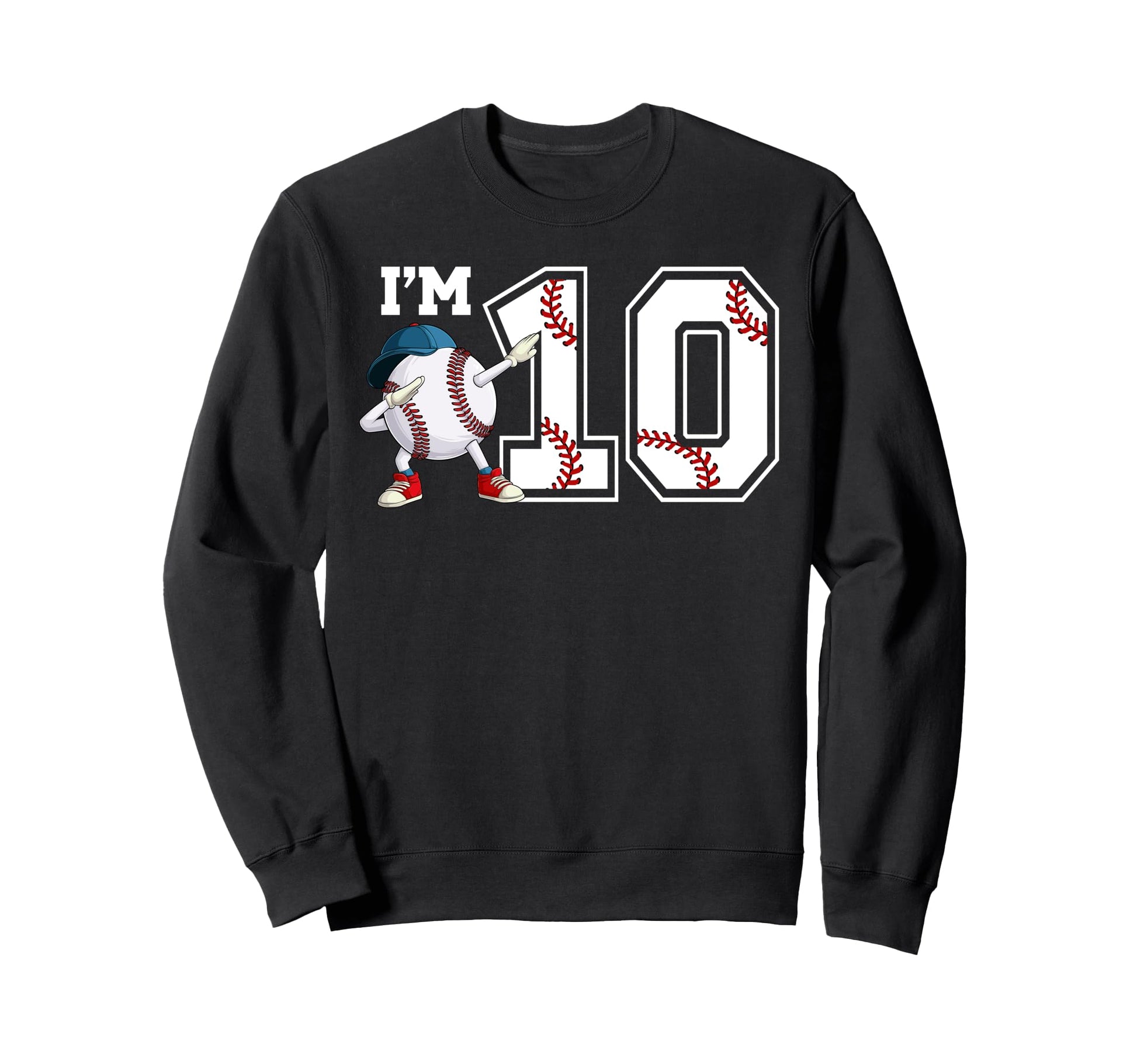 10Th Baseball Birthday Party Ten Sweatshirt - Casual Everyday Wear Unisex - T-Shirt, Sweatshirt, Hoodie