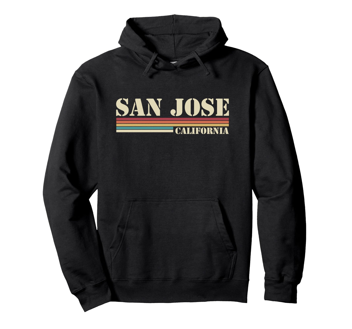 San Jose California Stripes Hoodie - Aesthetic Graphic for Adults - T-Shirt, Sweatshirt, Hoodie