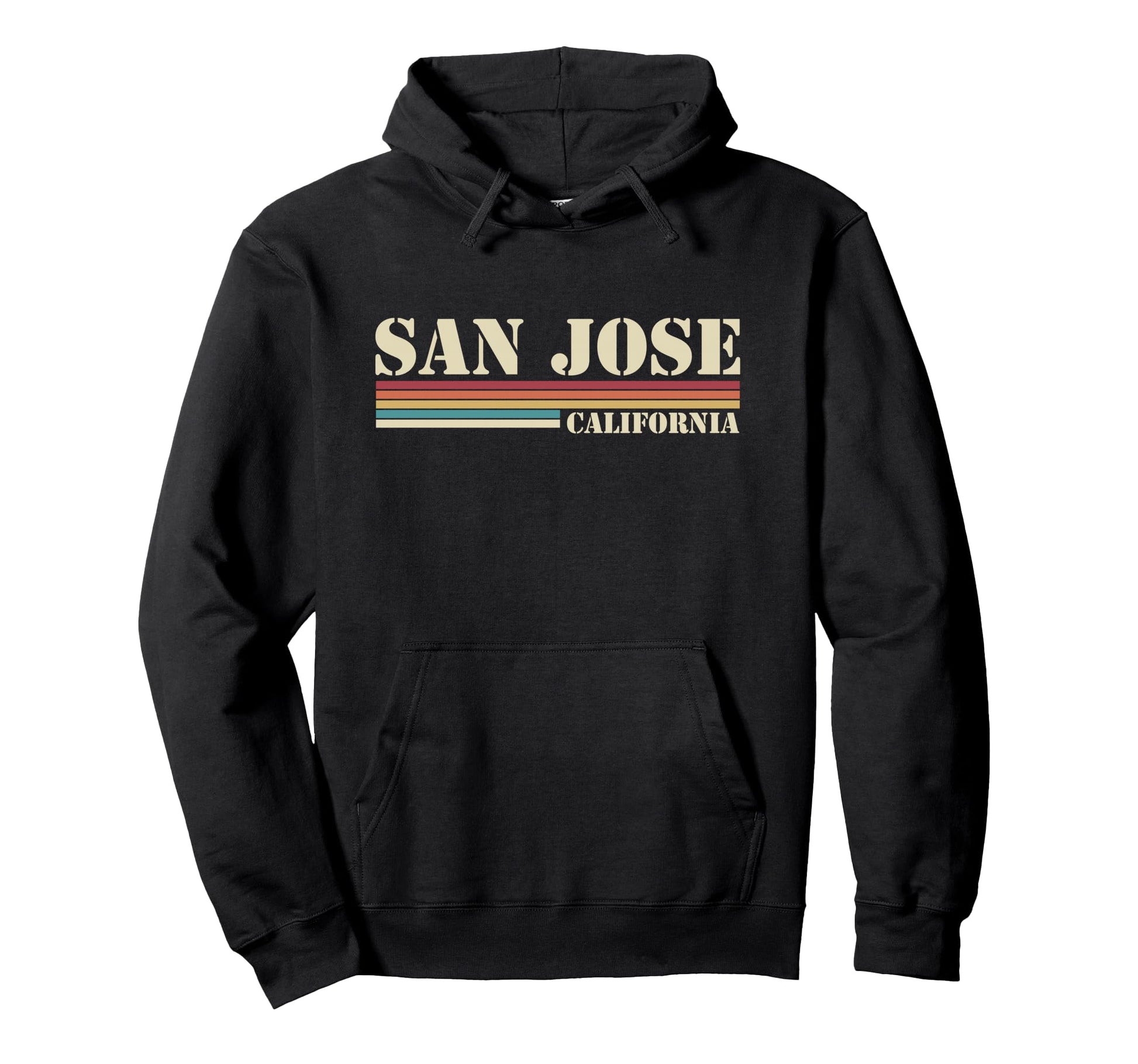 San Jose California Stripes Hoodie - Aesthetic Graphic for Adults - T-Shirt, Sweatshirt, Hoodie