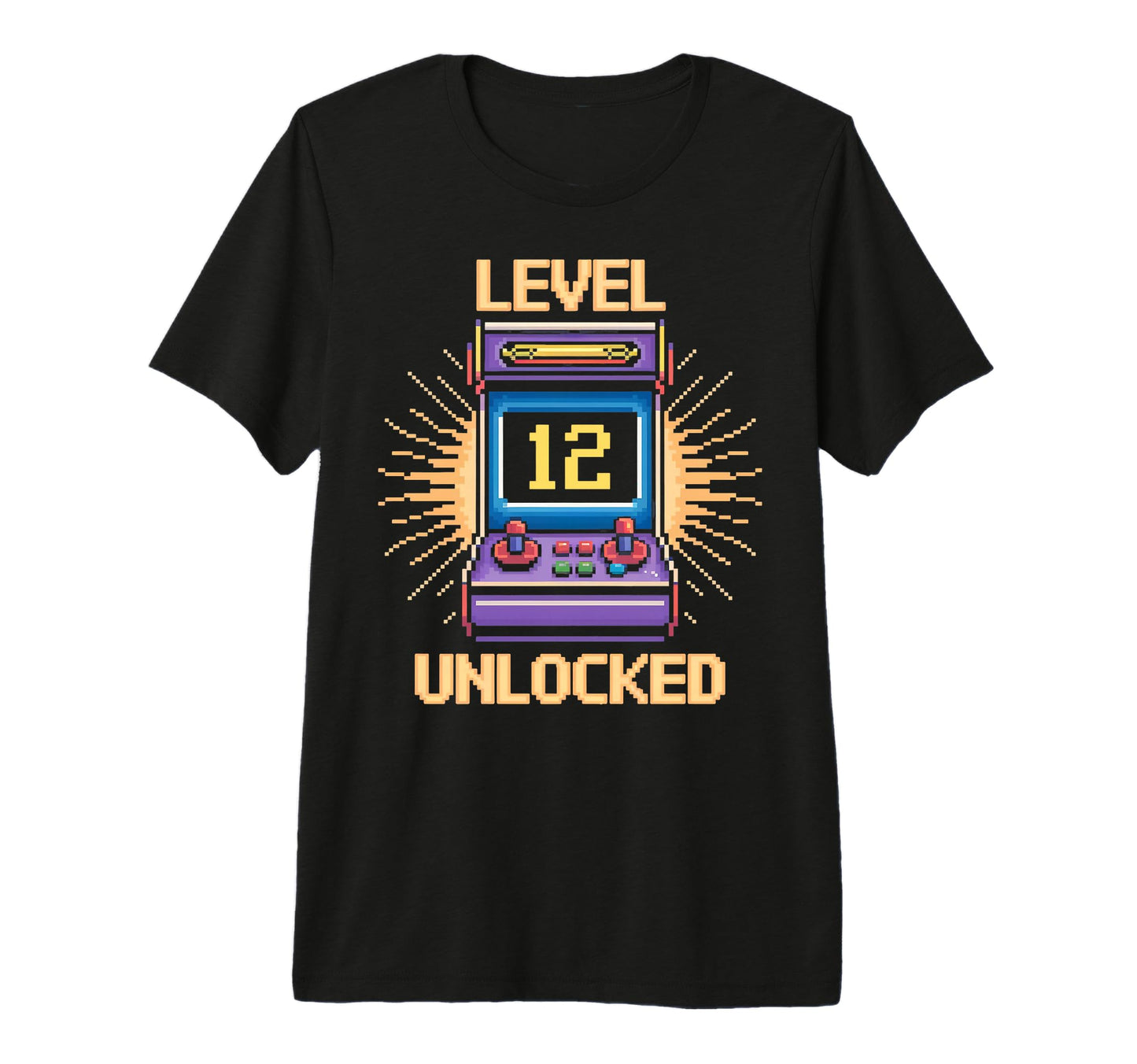Level 12 Unlock Birthday Gamer 12 Year Old T-Shirt - Graphic Print Unisex - T-Shirt, Sweatshirt, Hoodie