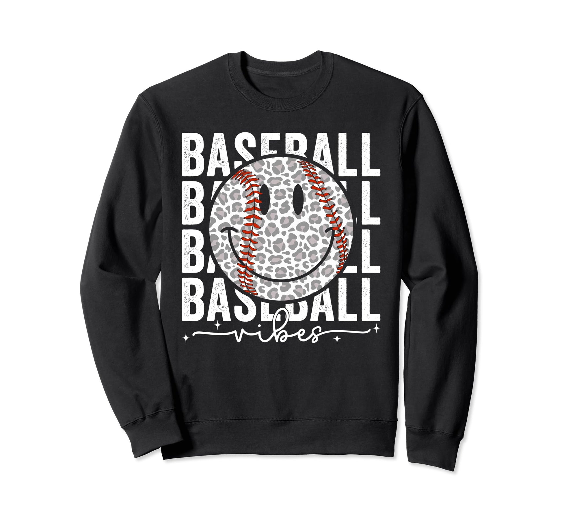 Funny Leopard Baseball Vibes Game Sweatshirt - Aesthetic Graphic Unisex - T-Shirt, Sweatshirt, Hoodie