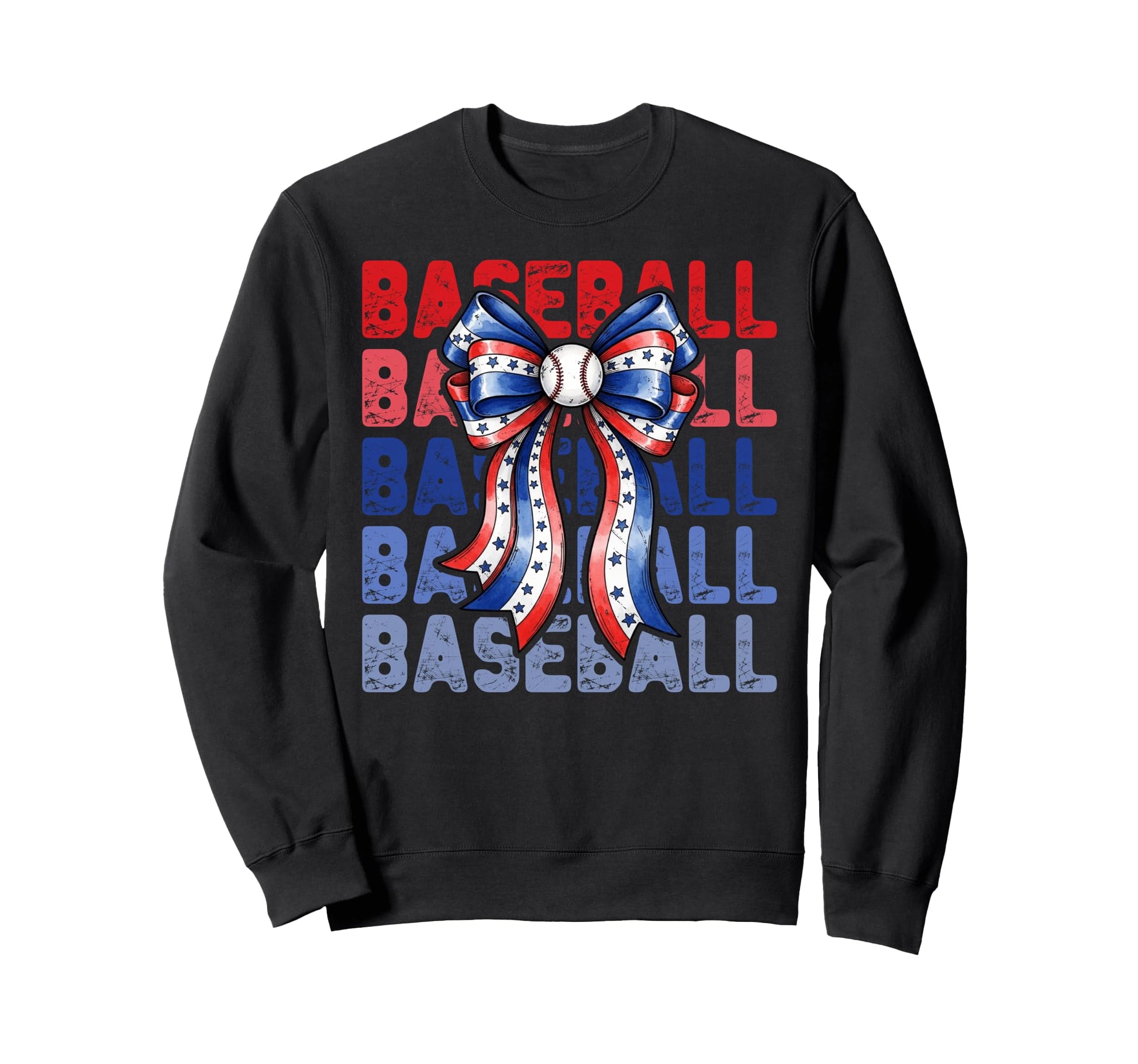 Baseball Patriotic Usa Flag Sweatshirt - Casual Everyday Wear Men Women - T-Shirt, Sweatshirt, Hoodie