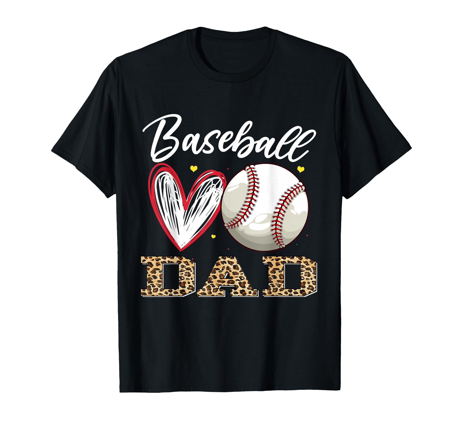 Baseball Dad Leopard Family Matching T-Shirt - Fun Novelty Design Men Women - T-Shirt, Sweatshirt, Hoodie