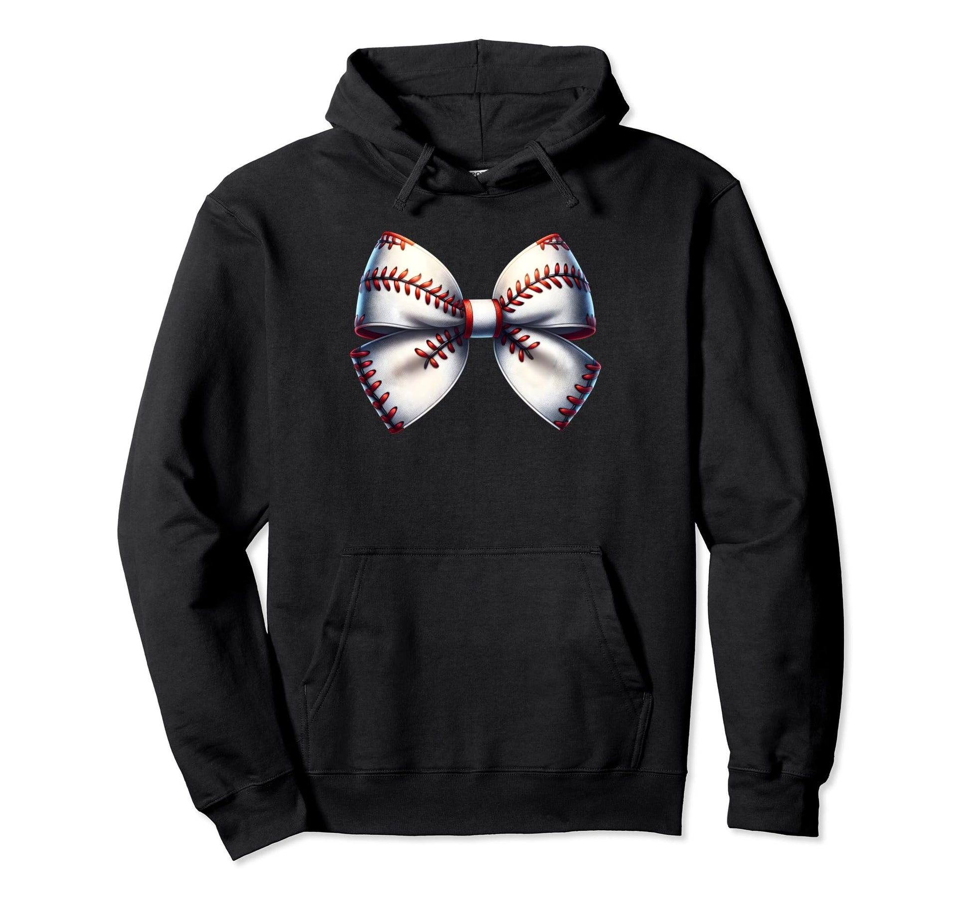 Baseball Bow Baseball Mom Mothers Day Hoodie - Graphic Print for Adults - T-Shirt, Sweatshirt, Hoodie