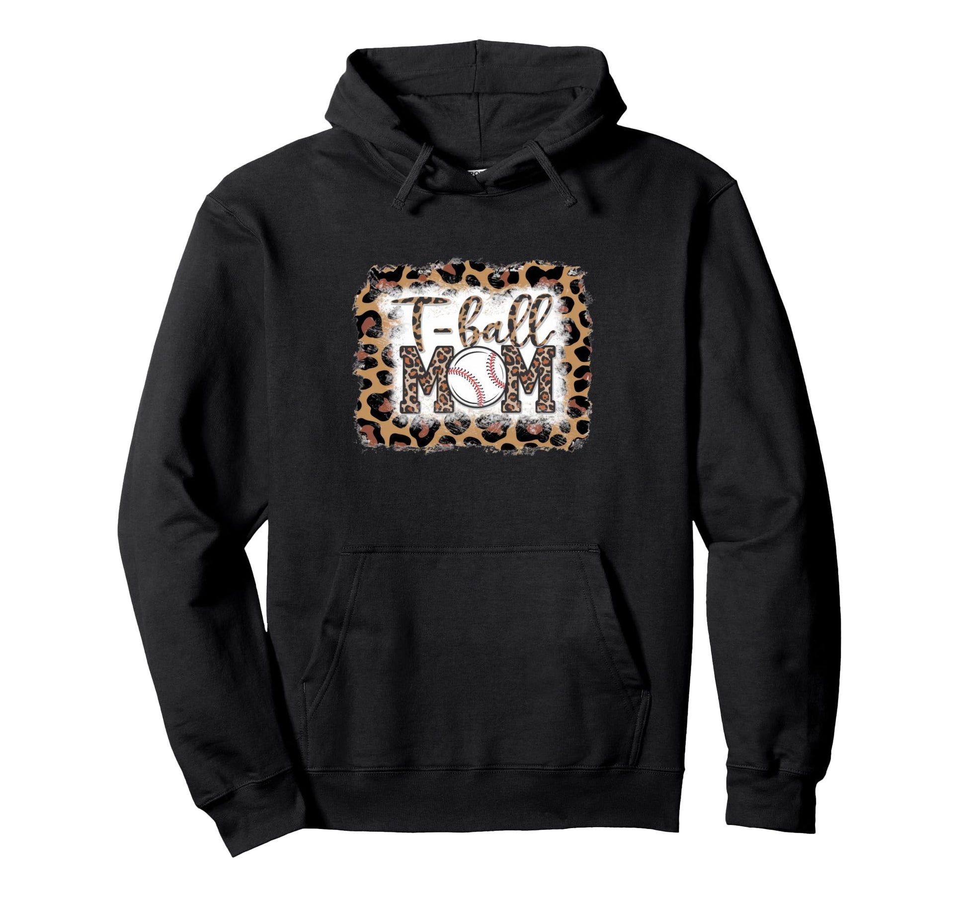 Leopard American Baseball Mom Mama Hoodie - Custom Art Print Unisex - T-Shirt, Sweatshirt, Hoodie