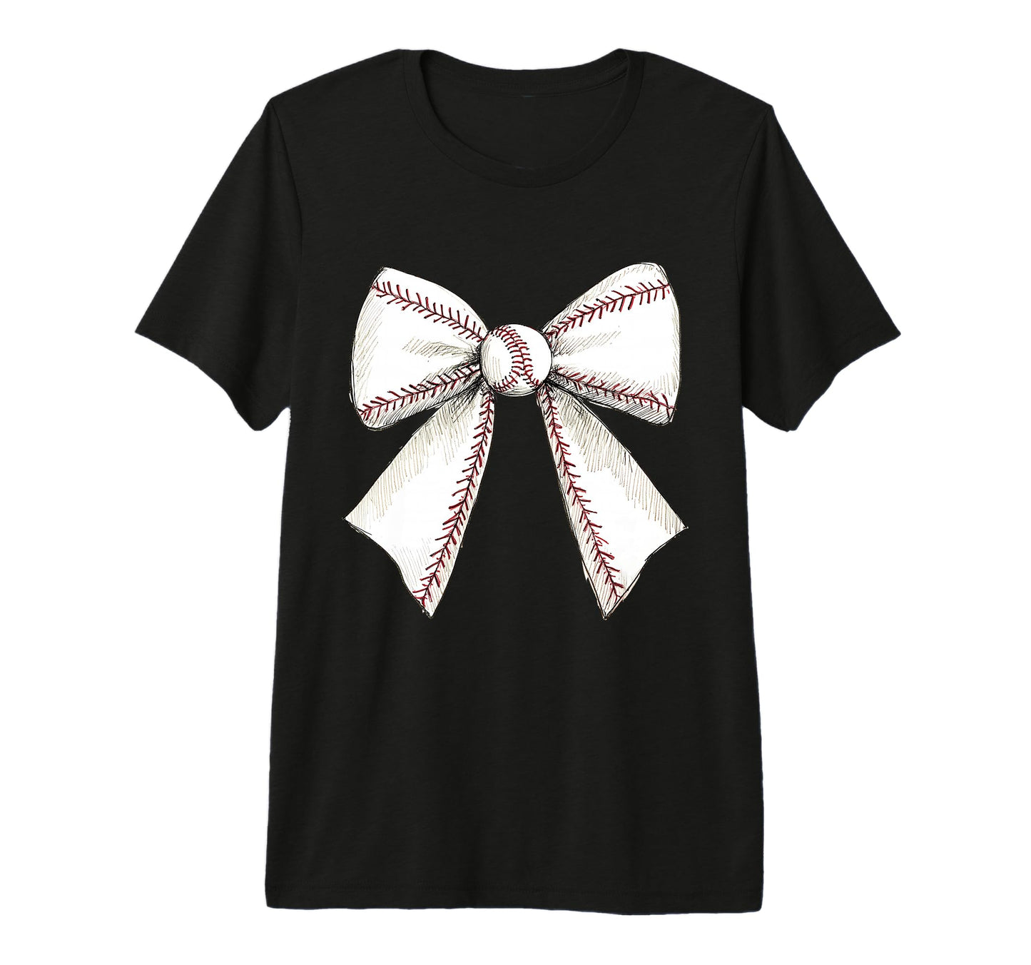 Baseball Coquette Bow Baseball T-Shirt - Streetwear Style for Adults - T-Shirt, Sweatshirt, Hoodie