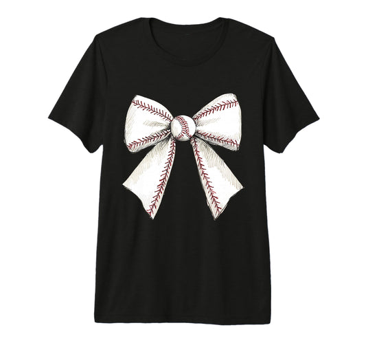 Baseball Coquette Bow Baseball T-Shirt - Streetwear Style for Adults - T-Shirt, Sweatshirt, Hoodie