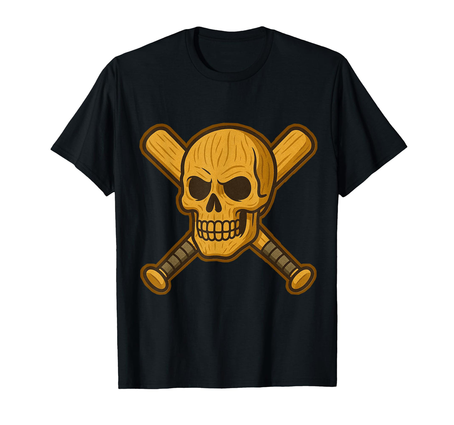 Baseball Softball Skull Crosd Bones T-Shirt - Novelty Apparel for Adults - T-Shirt, Sweatshirt, Hoodie