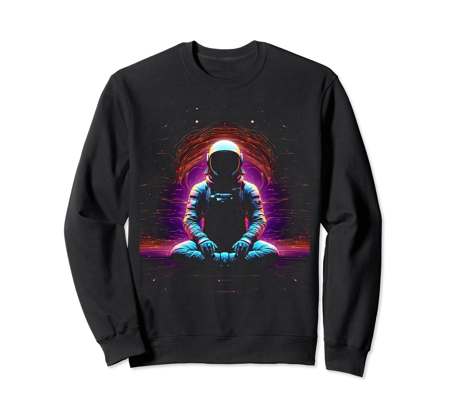 Synthwave Astronaut Cyberpunk Sweatshirt - Fun Novelty Design Men Women - T-Shirt, Sweatshirt, Hoodie