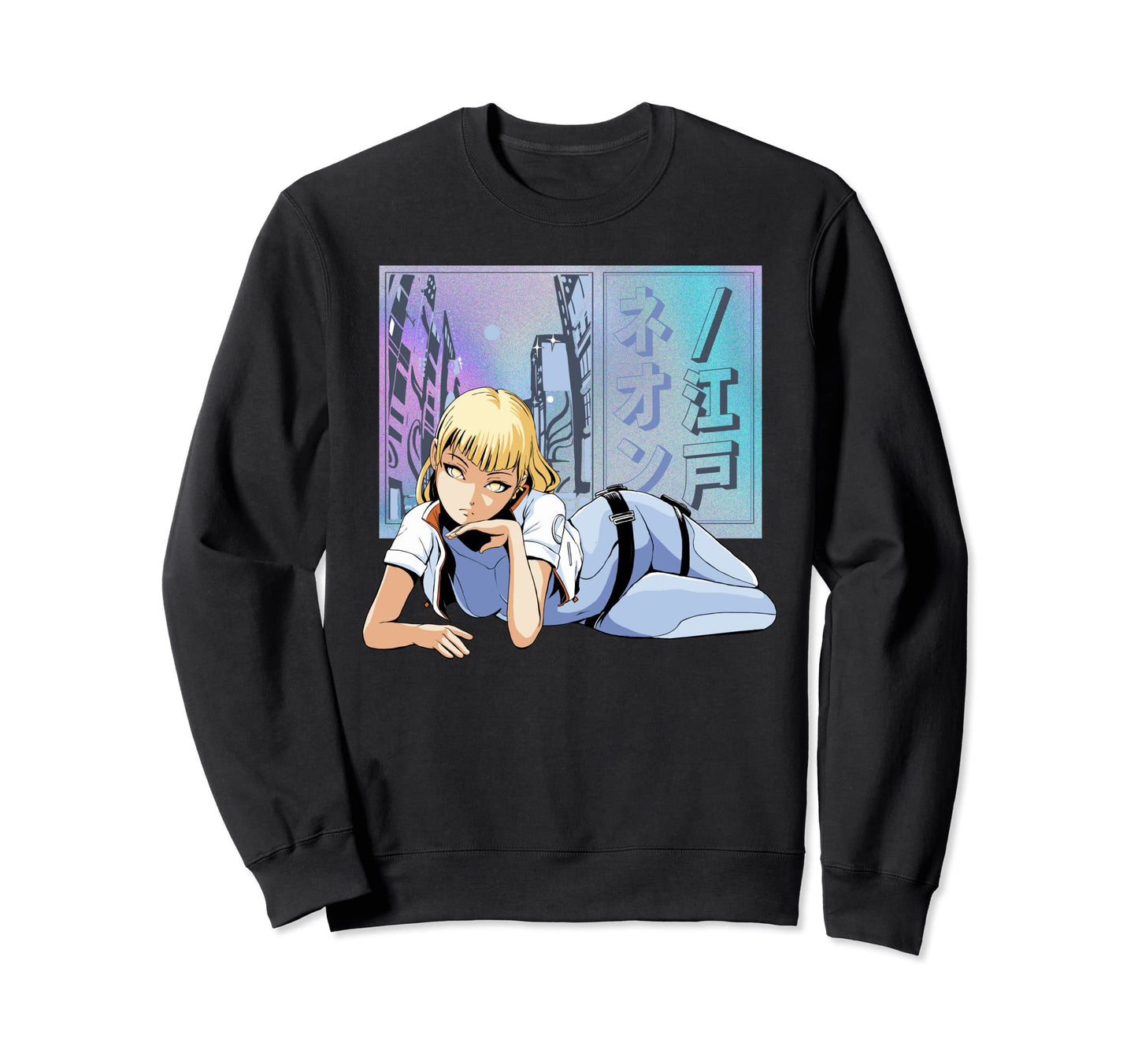 Who Loves Anime Vaporwave Aesthetic Sweatshirt - Trendy Graphic for Adults - T-Shirt, Sweatshirt, Hoodie