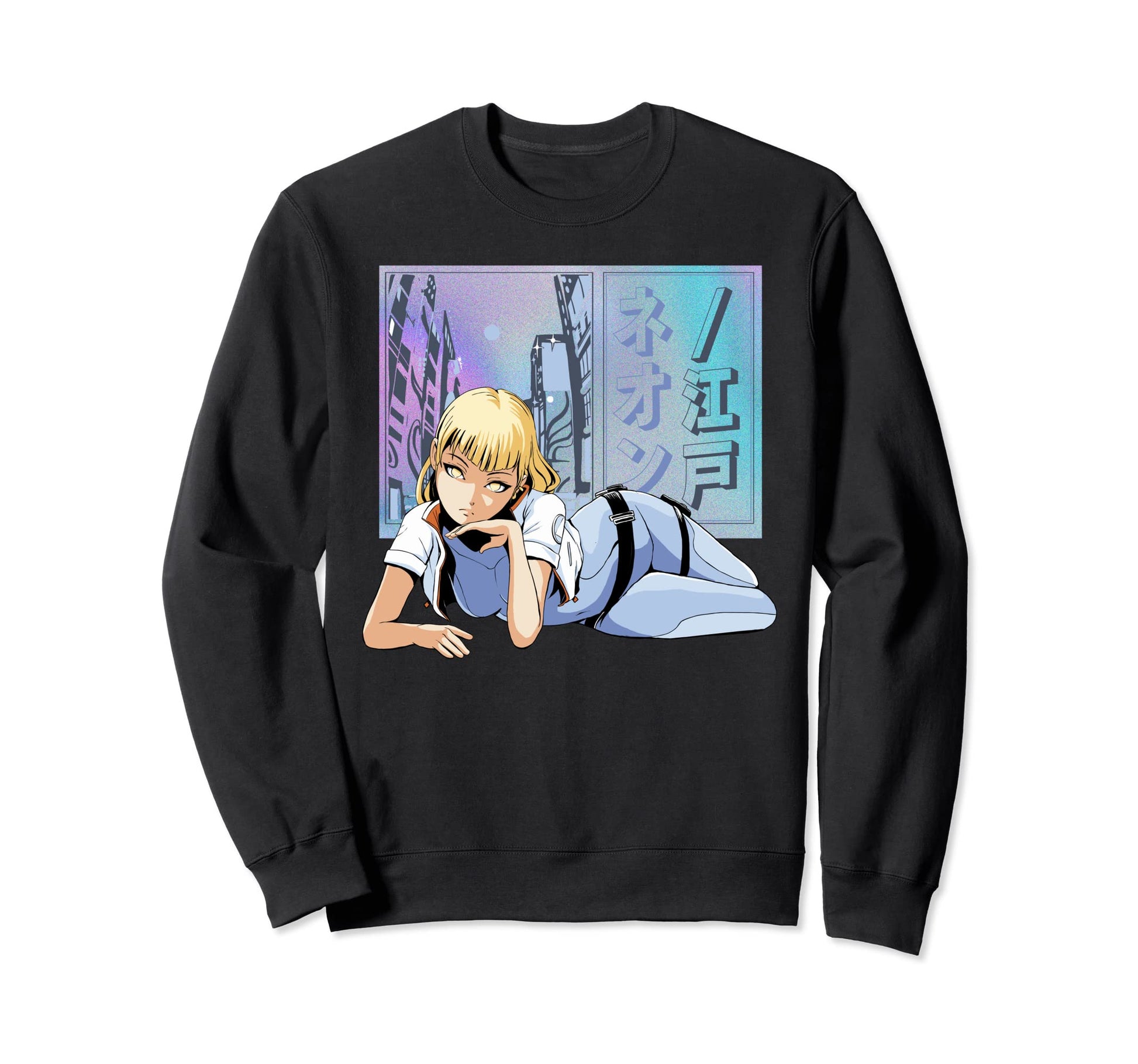 Who Loves Anime Vaporwave Aesthetic Sweatshirt - Trendy Graphic for Adults - T-Shirt, Sweatshirt, Hoodie