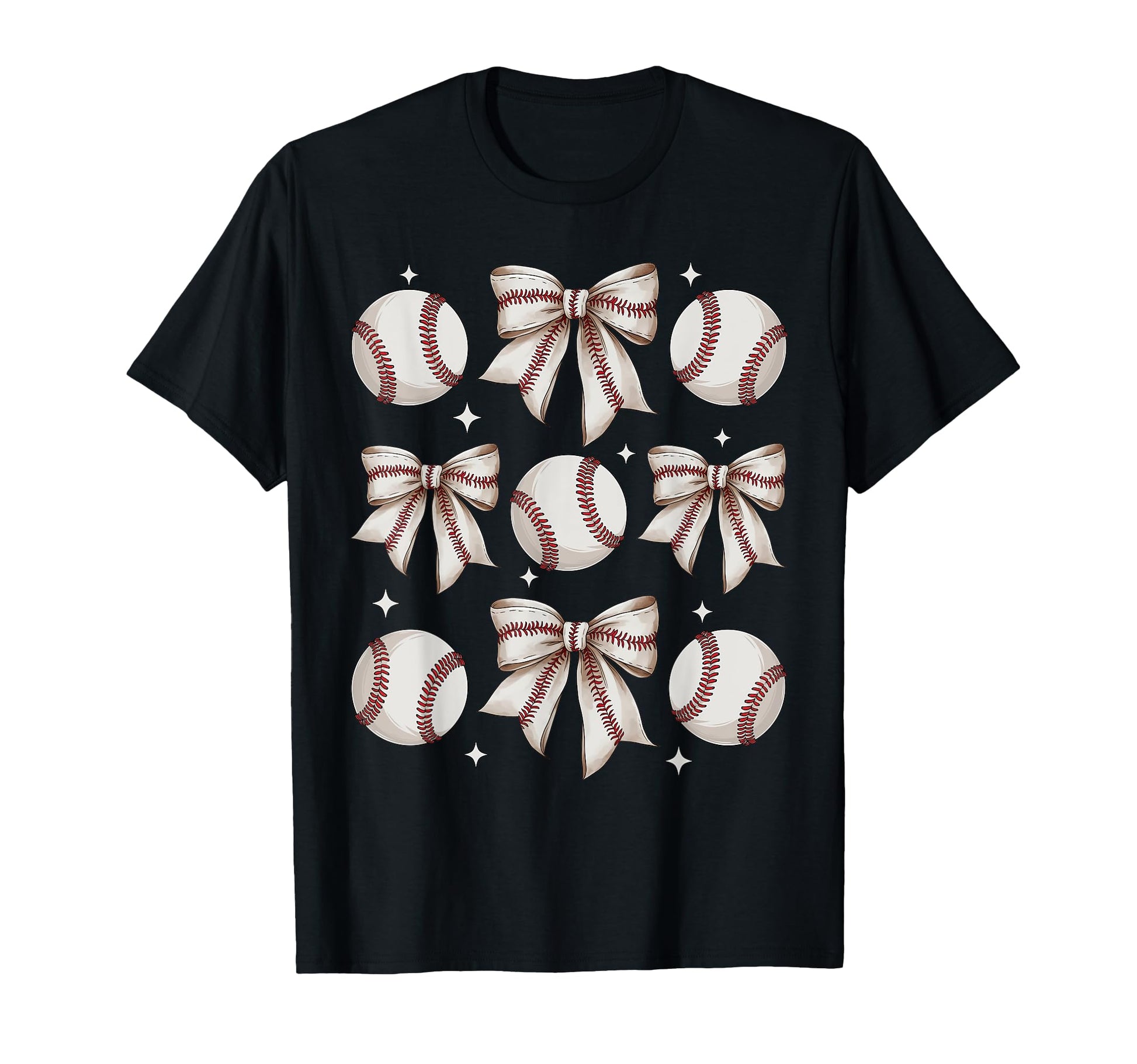 Baseball Coquette Bow Baseball Mom T-Shirt - Graphic Print for Adults - T-Shirt, Sweatshirt, Hoodie