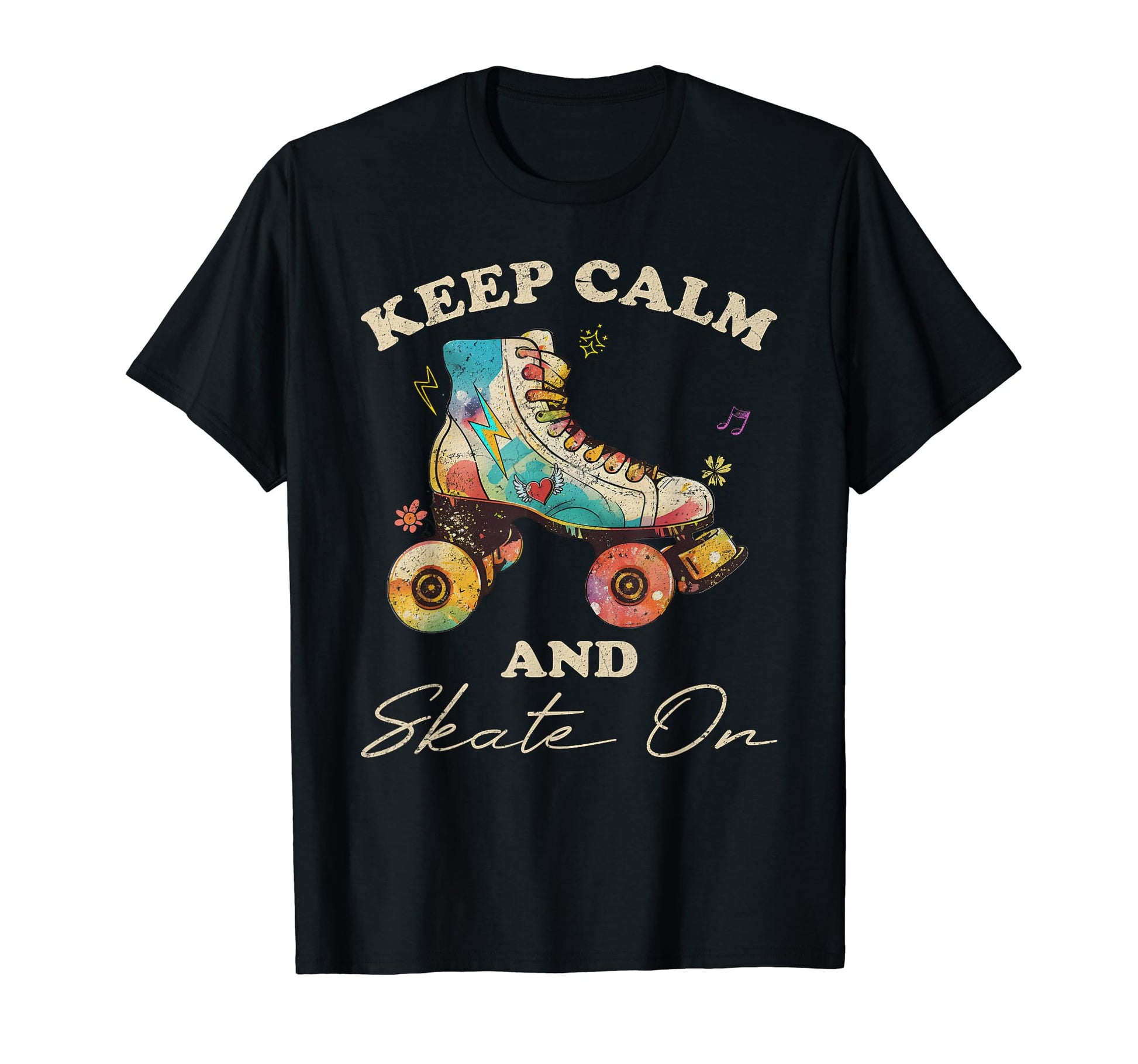 Keep Calm And Skate Roller Skating T-Shirt - Streetwear Style Unisex - T-Shirt, Sweatshirt, Hoodie