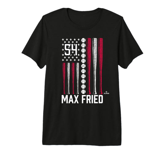 Baseball American Flag Max Fried T-Shirt - Unique Graphic for Adults - T-Shirt, Sweatshirt, Hoodie