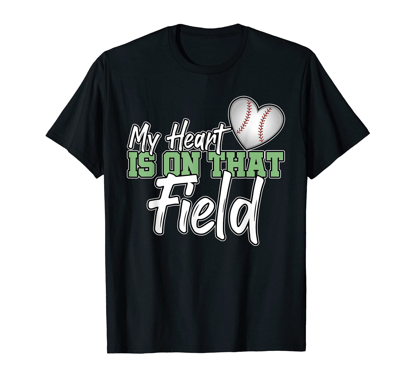 My Heart Is That Field Baseball Player T-Shirt - Aesthetic Graphic Unisex - T-Shirt, Sweatshirt, Hoodie