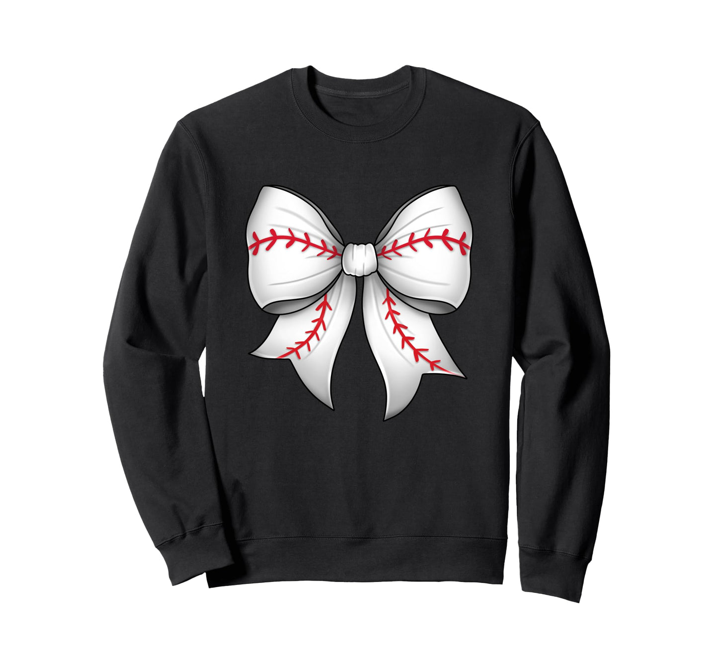 Sports Coquette Bow Baseball Sweatshirt - Fun Novelty Design Men Women - T-Shirt, Sweatshirt, Hoodie