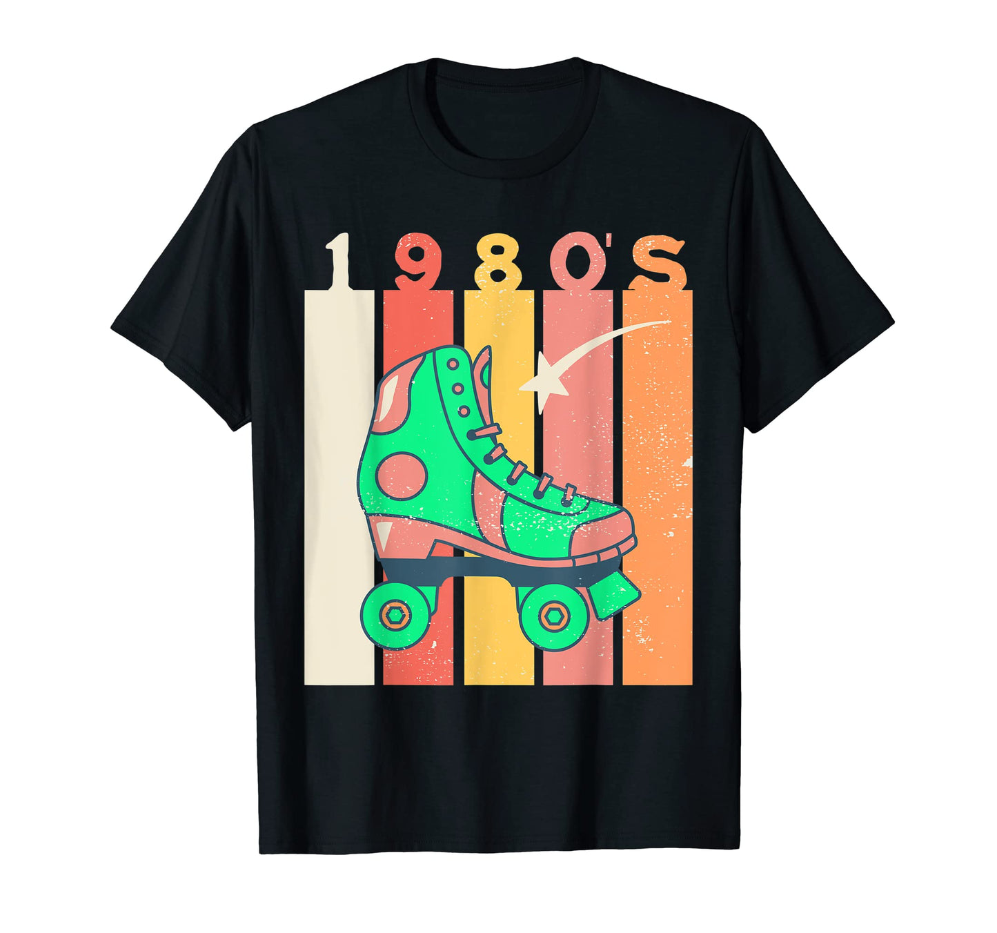 Fun 80S Roller Skates Derby Disco Party T-Shirt - Graphic Print for Adults - T-Shirt, Sweatshirt, Hoodie