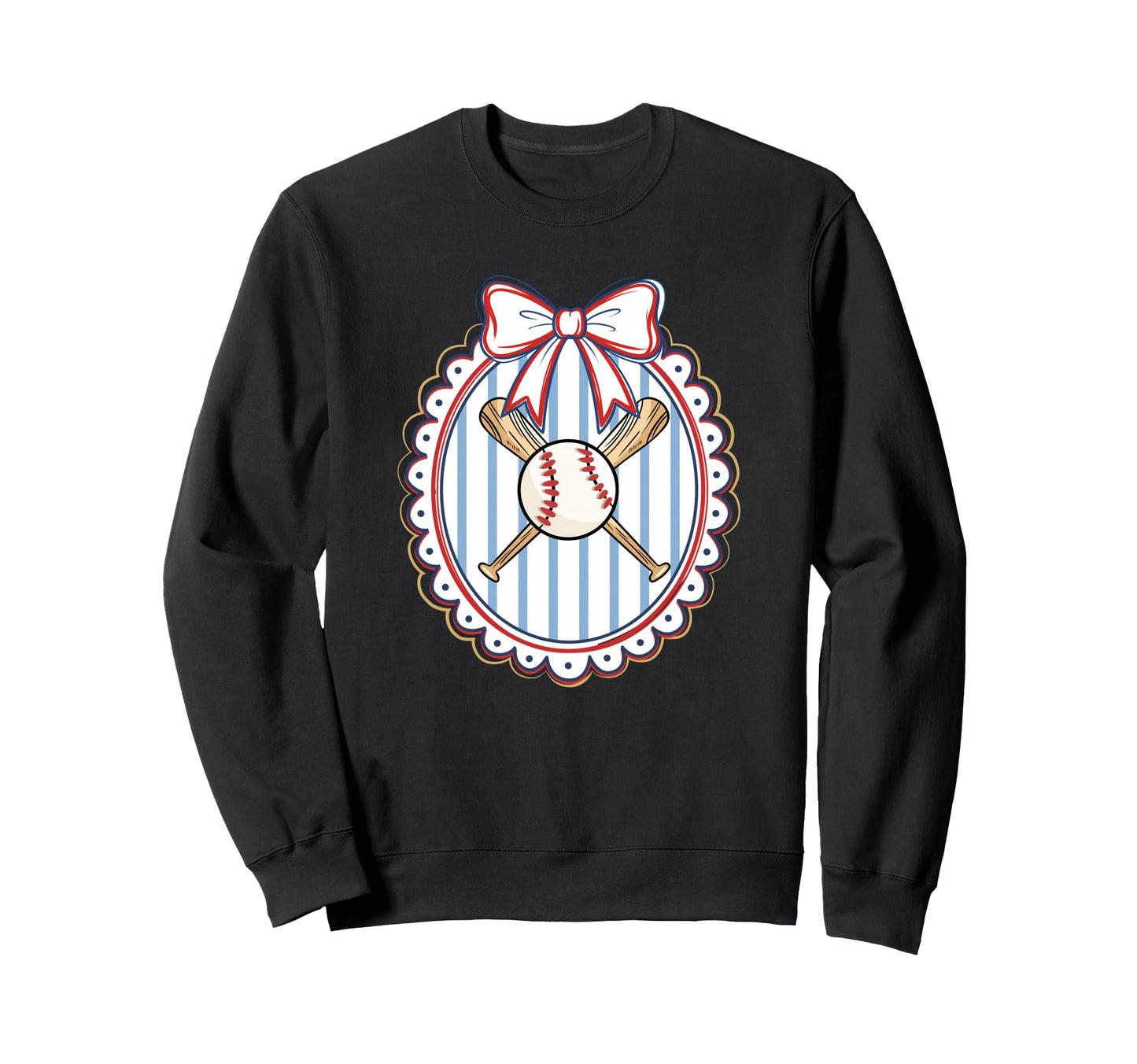 Coquette Baseball Sports Mom Baseball Sweatshirt - Graphic Print Unisex - T-Shirt, Sweatshirt, Hoodie