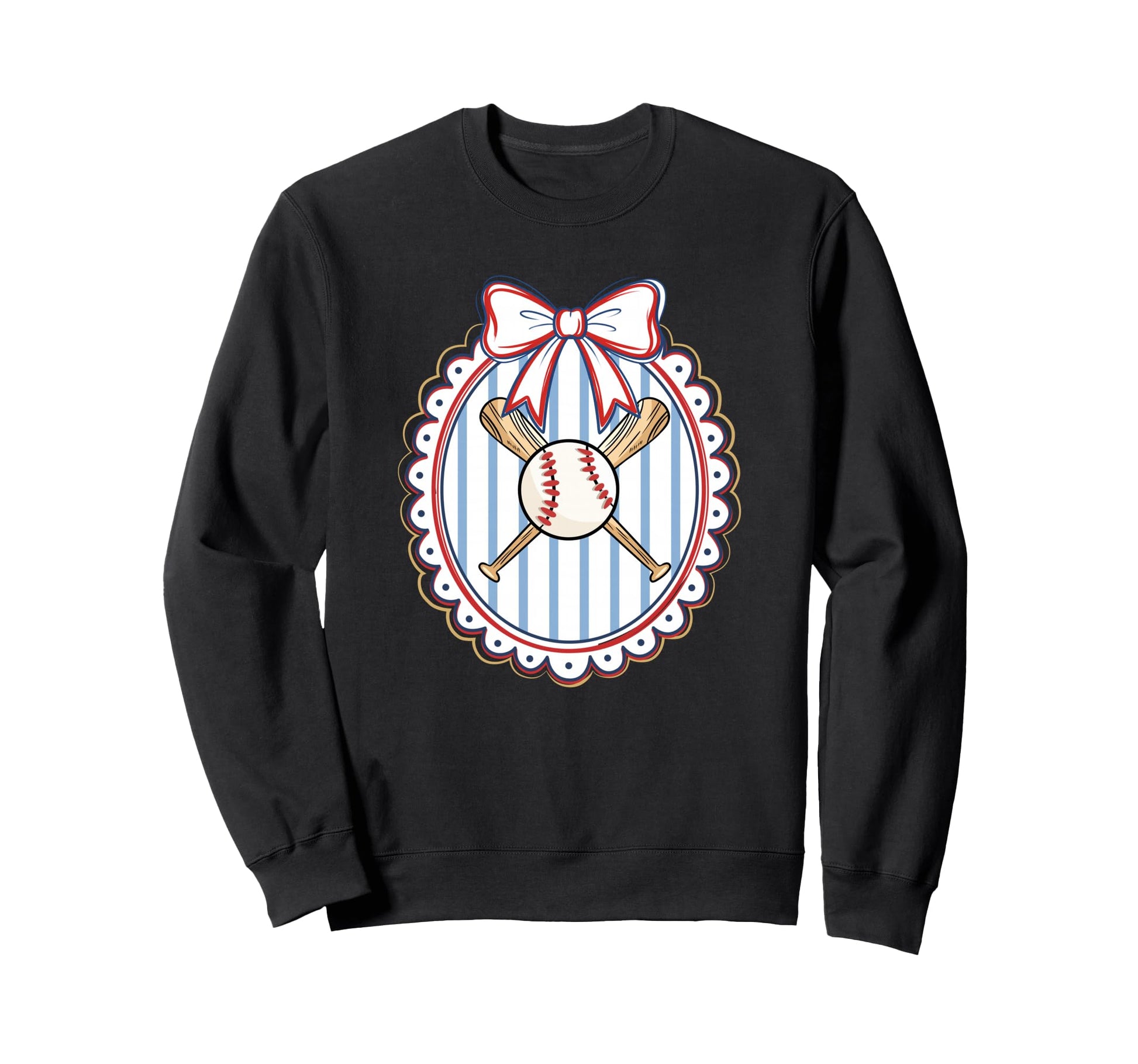 Coquette Baseball Sports Mom Baseball Sweatshirt - Graphic Print Unisex - T-Shirt, Sweatshirt, Hoodie
