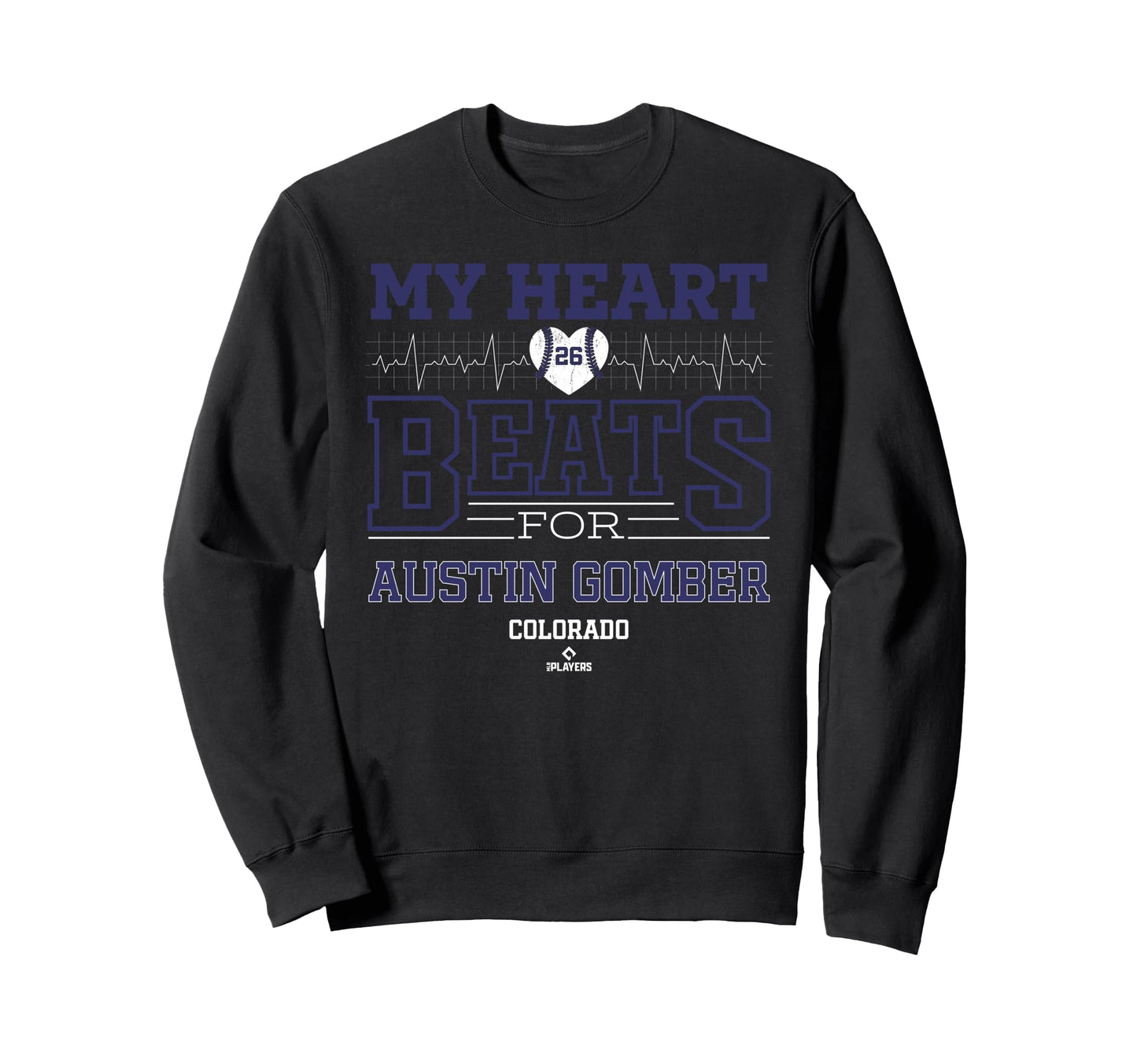 My Heart Beats Austin Gomber Sweatshirt - Trendy Graphic for Adults - T-Shirt, Sweatshirt, Hoodie