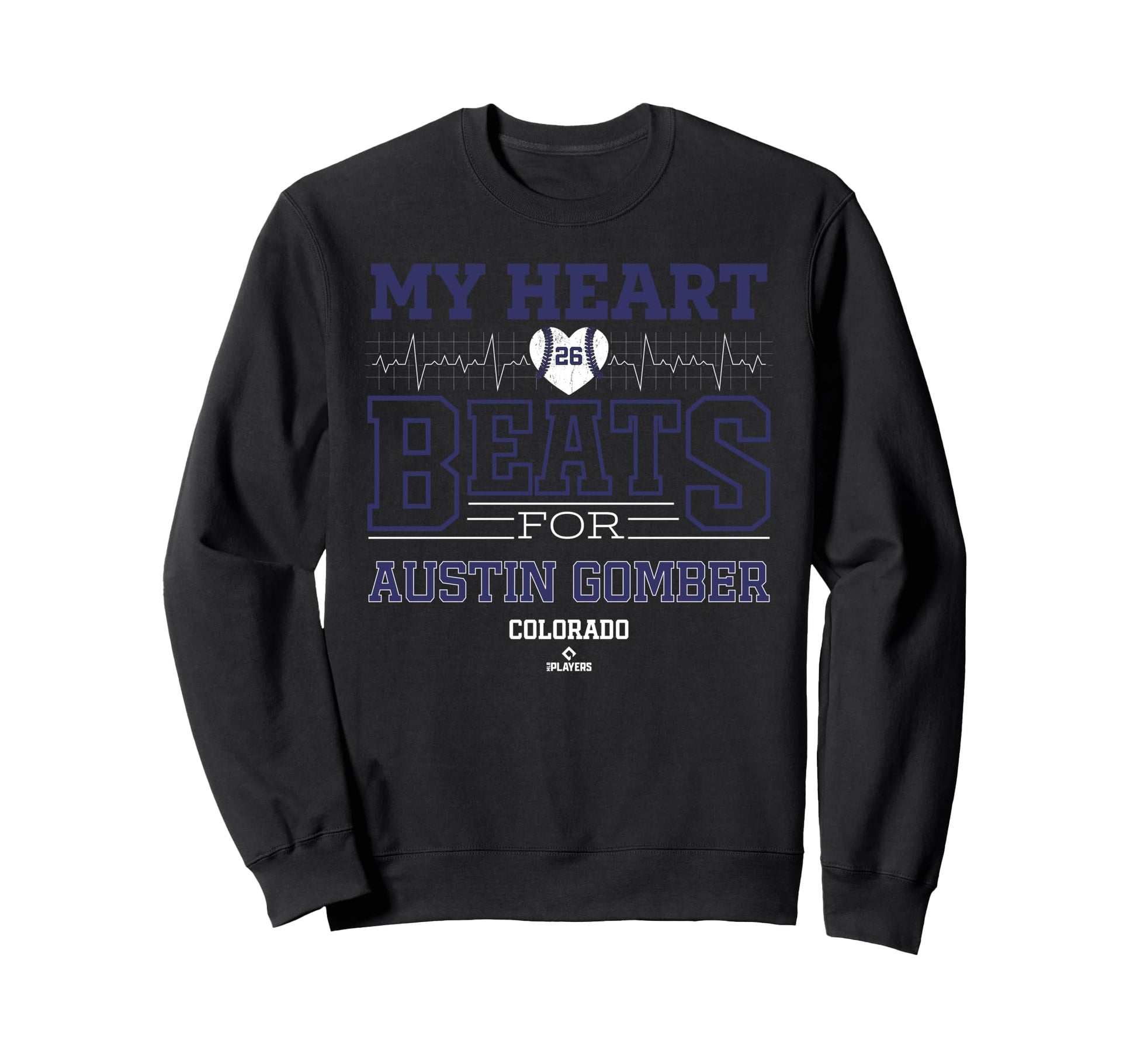 My Heart Beats Austin Gomber Sweatshirt - Trendy Graphic for Adults - T-Shirt, Sweatshirt, Hoodie