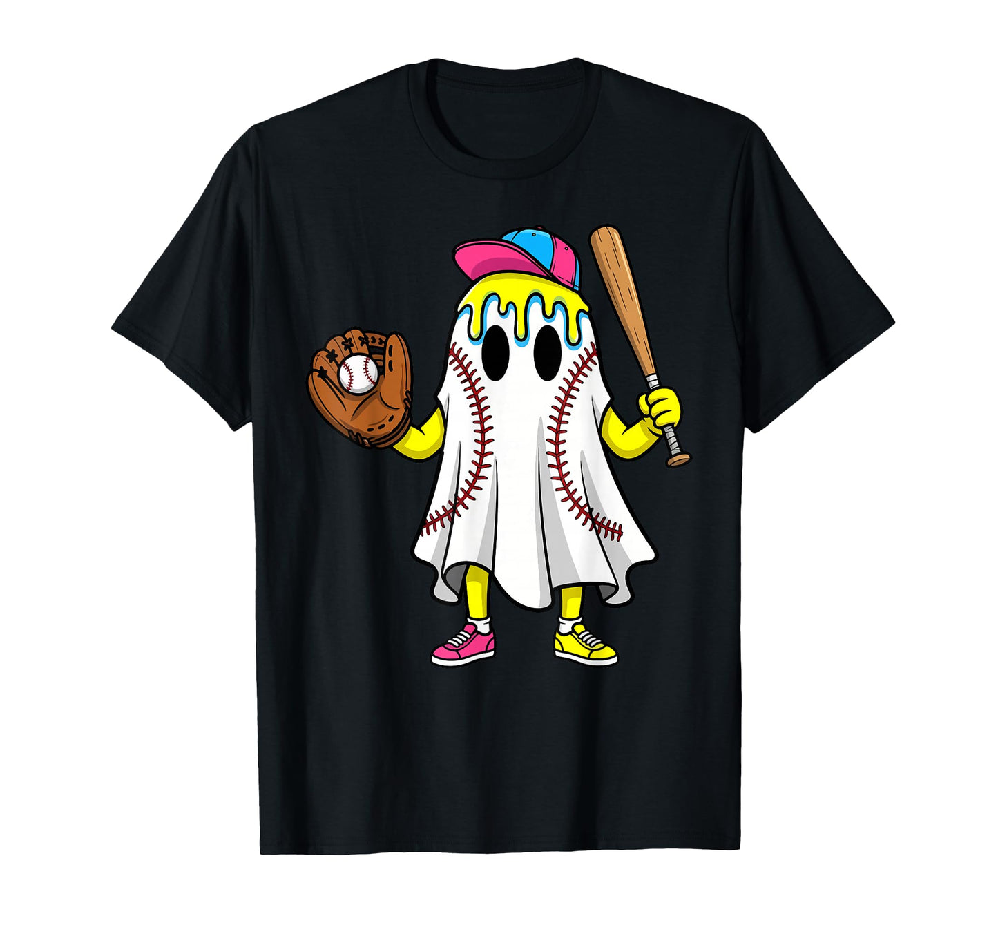 Halloween Baseball Pumpkin Bats T-Shirt - Aesthetic Graphic for Adults - T-Shirt, Sweatshirt, Hoodie