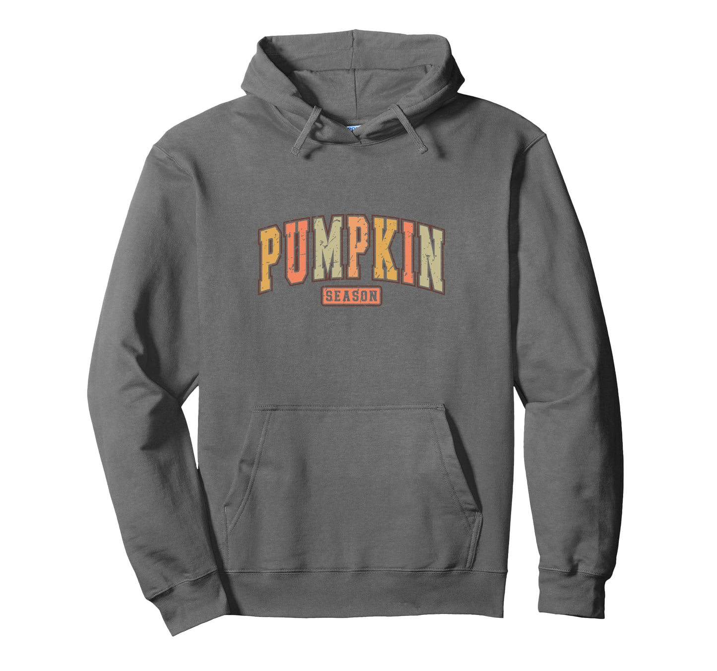 Pumpkin Season Typography Grunge Effect Hoodie - Trendy Graphic Men Women - T-Shirt, Sweatshirt, Hoodie