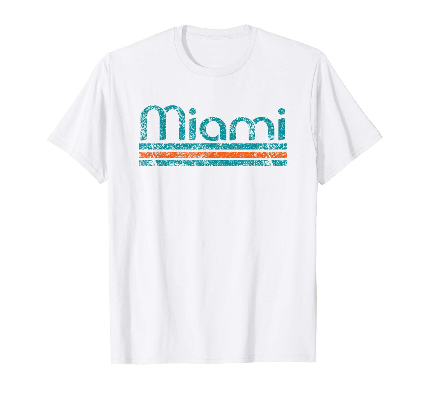 Miami Florida Weathered Stripe T-Shirt - Minimalist Print Men Women - T-Shirt, Sweatshirt, Hoodie