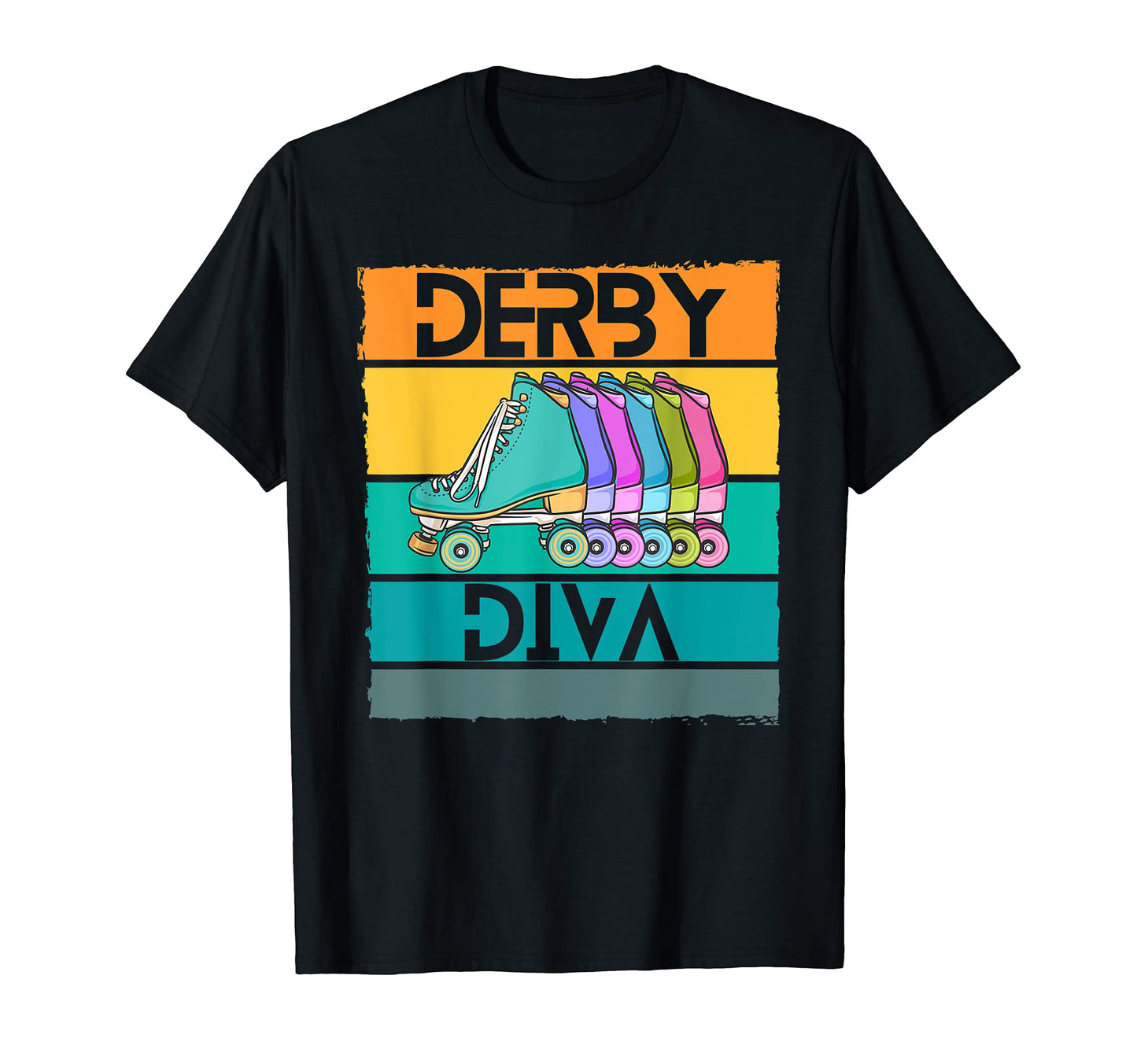 Roller Skates Roller Derby Skater T-Shirt - Trendy Graphic Unisex - T-Shirt, Sweatshirt, Hoodie