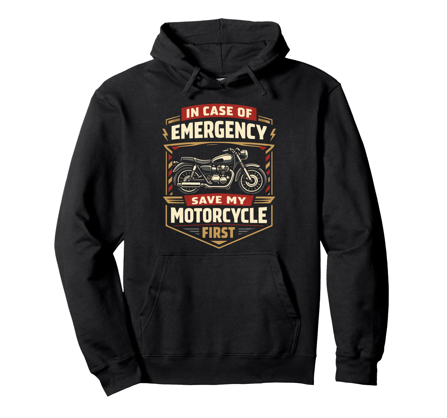Motorcycle Biker Case Emergency Hoodie - Custom Art Print Unisex - T-Shirt, Sweatshirt, Hoodie